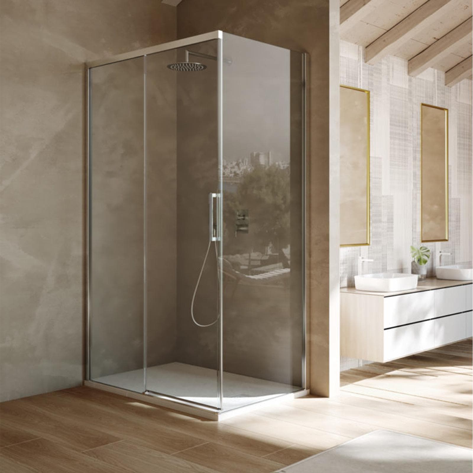Box doccia 120x70x200h cm scorrevole sx anticalcare profilo cromo - Garbo
