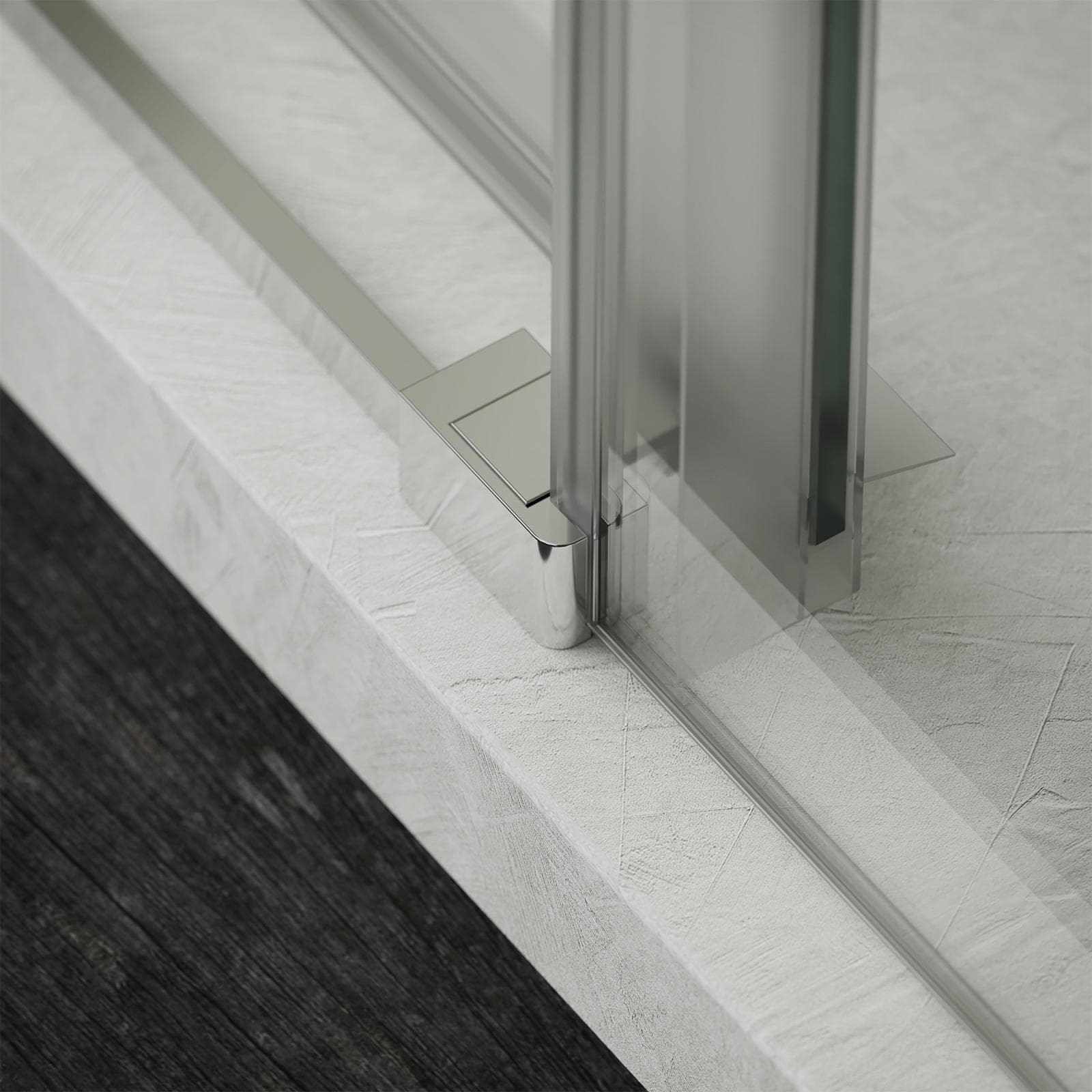 Box doccia 140X70 cm scorrevole sx con vetro anticalcare trasparente e profilo cromo 200h - Kiri