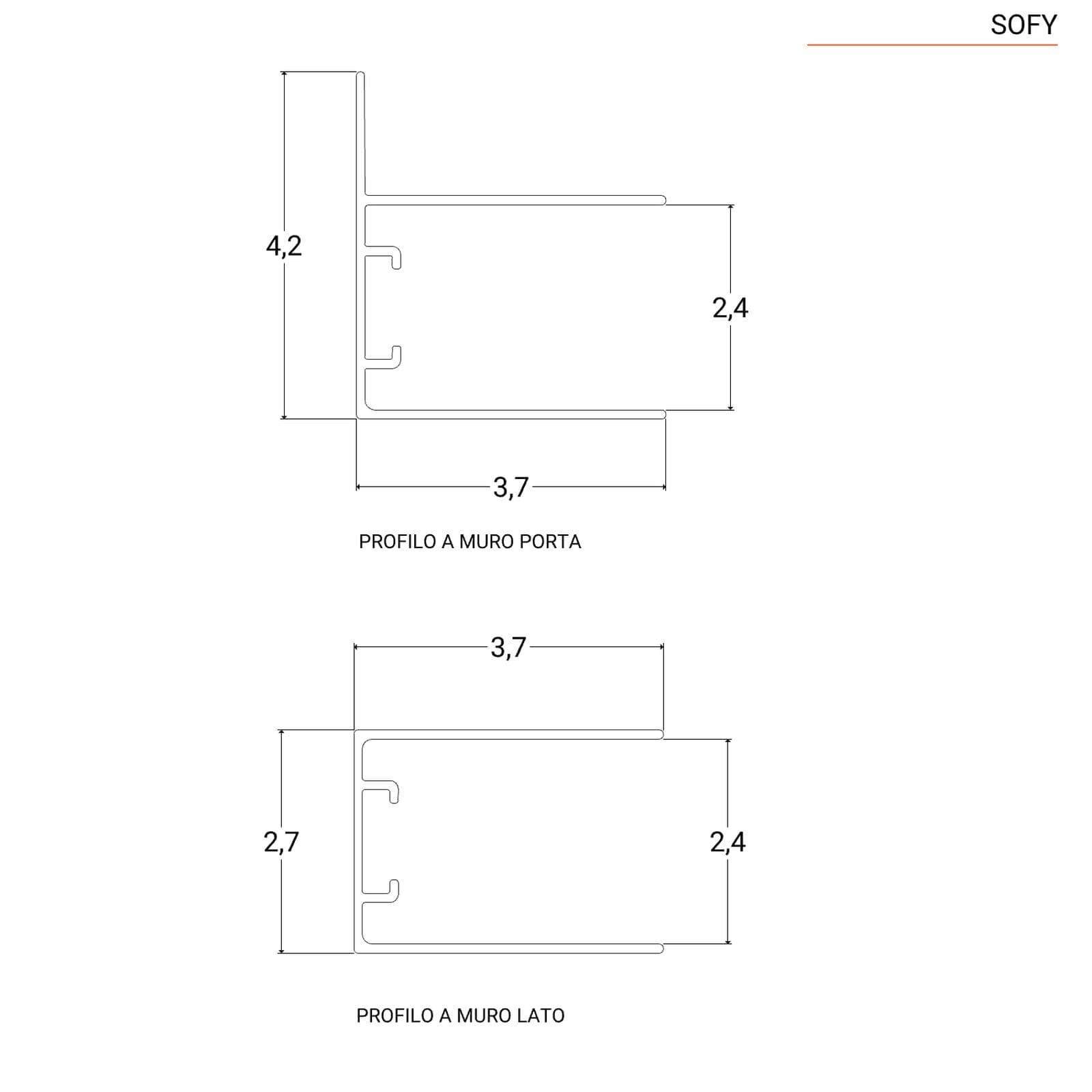 Box doccia 65x80 cm porta a soffietto 195h trasparente - Sofy