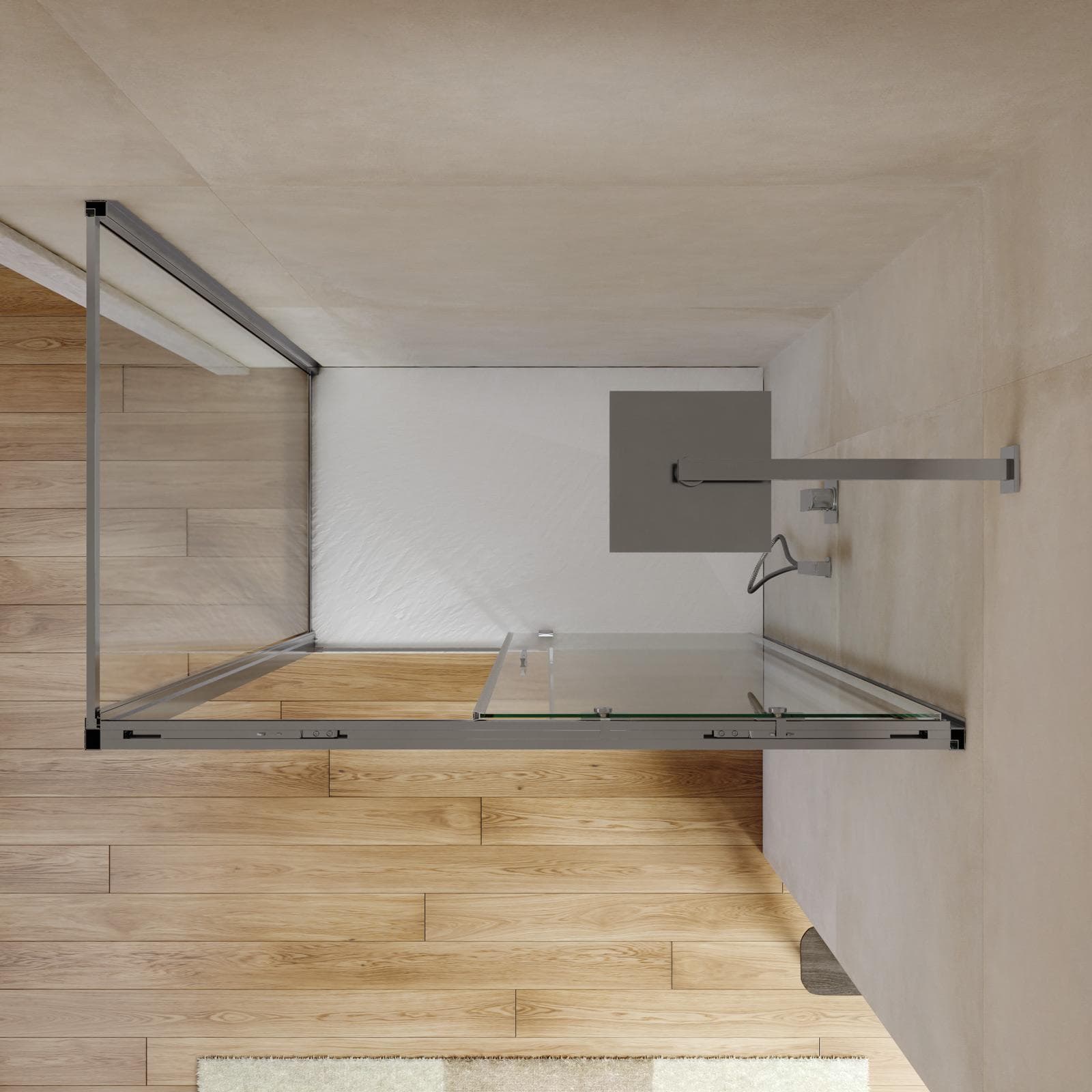 Box doccia 70x100 cm scorrevole vetro trasparente e profilo cromo 195h - Silent