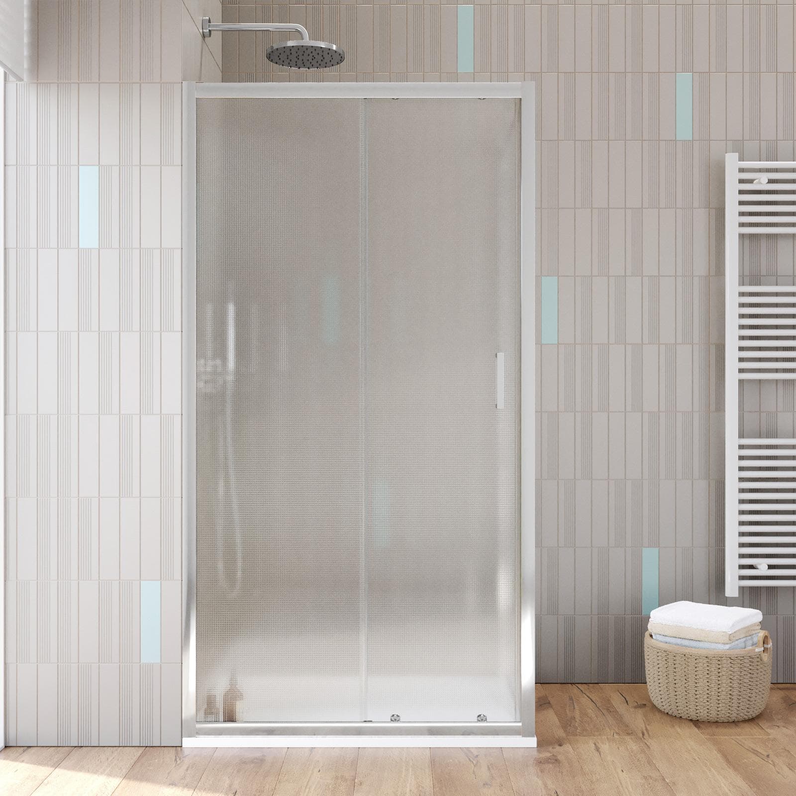 Box doccia 70x105 cm scorrevole vetro temperato 6mm stampato 185h - Young