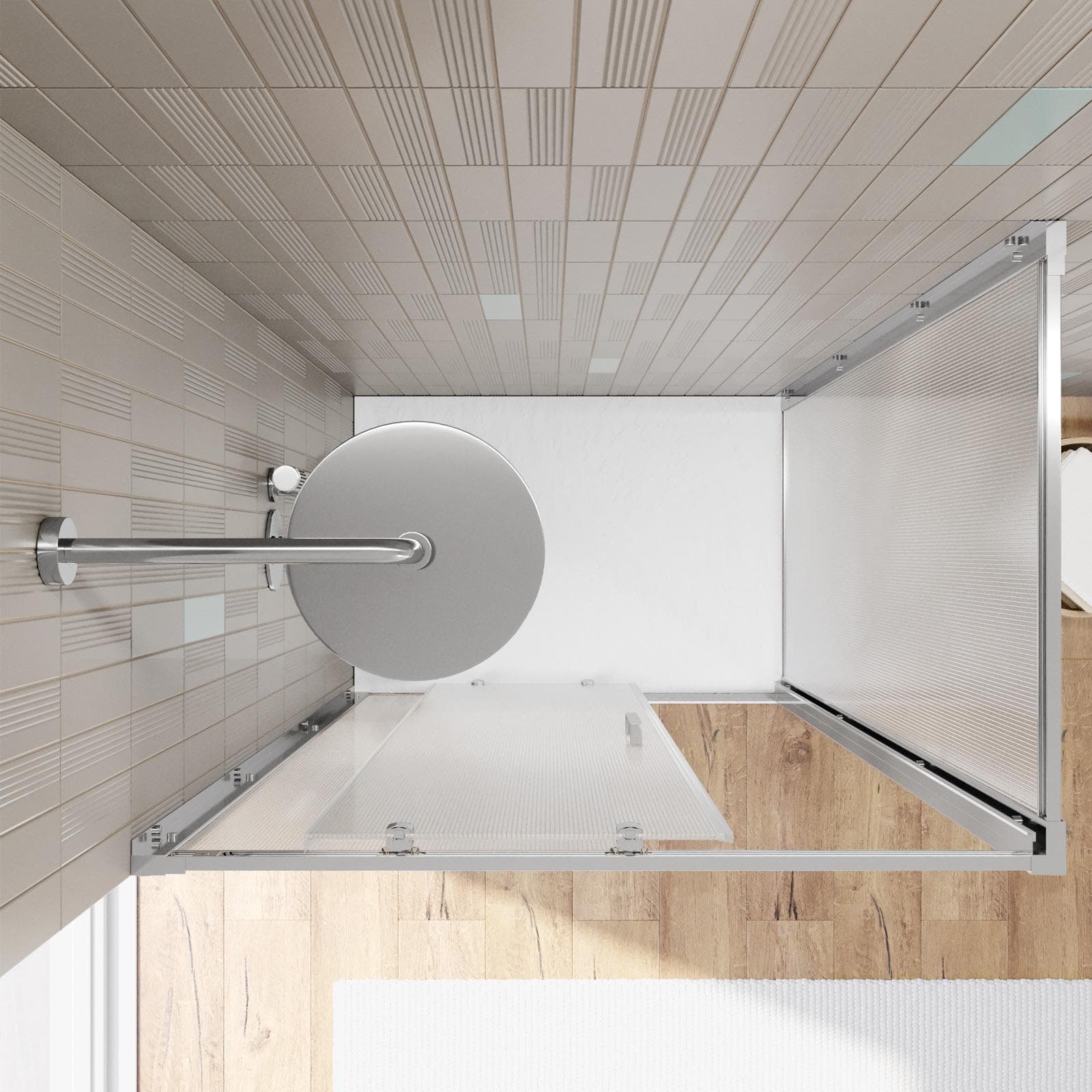 Box doccia 70x105 cm scorrevole vetro temperato 6mm stampato 185h - Young