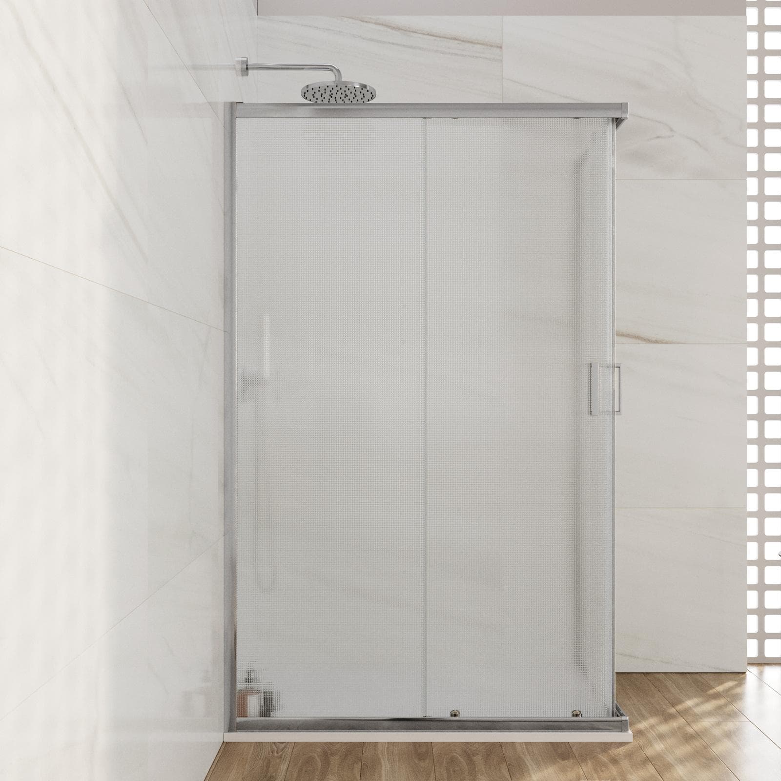 Box doccia 70x120 cm doppio scorrevole vetro temperato 6mm stampato 185h - Young