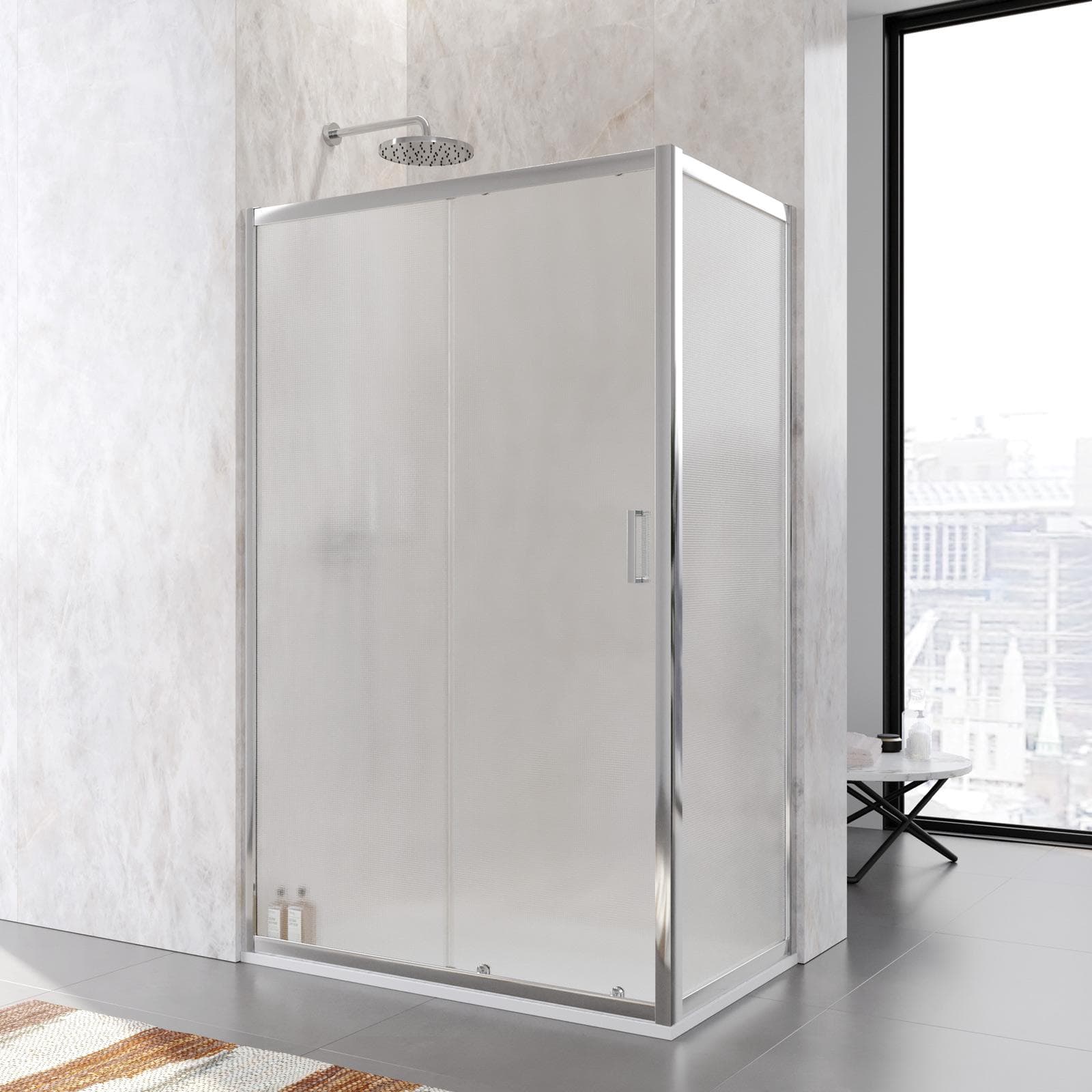Box doccia 70x120 cm scorrevole vetro temperato 6mm stampato 185h - Young