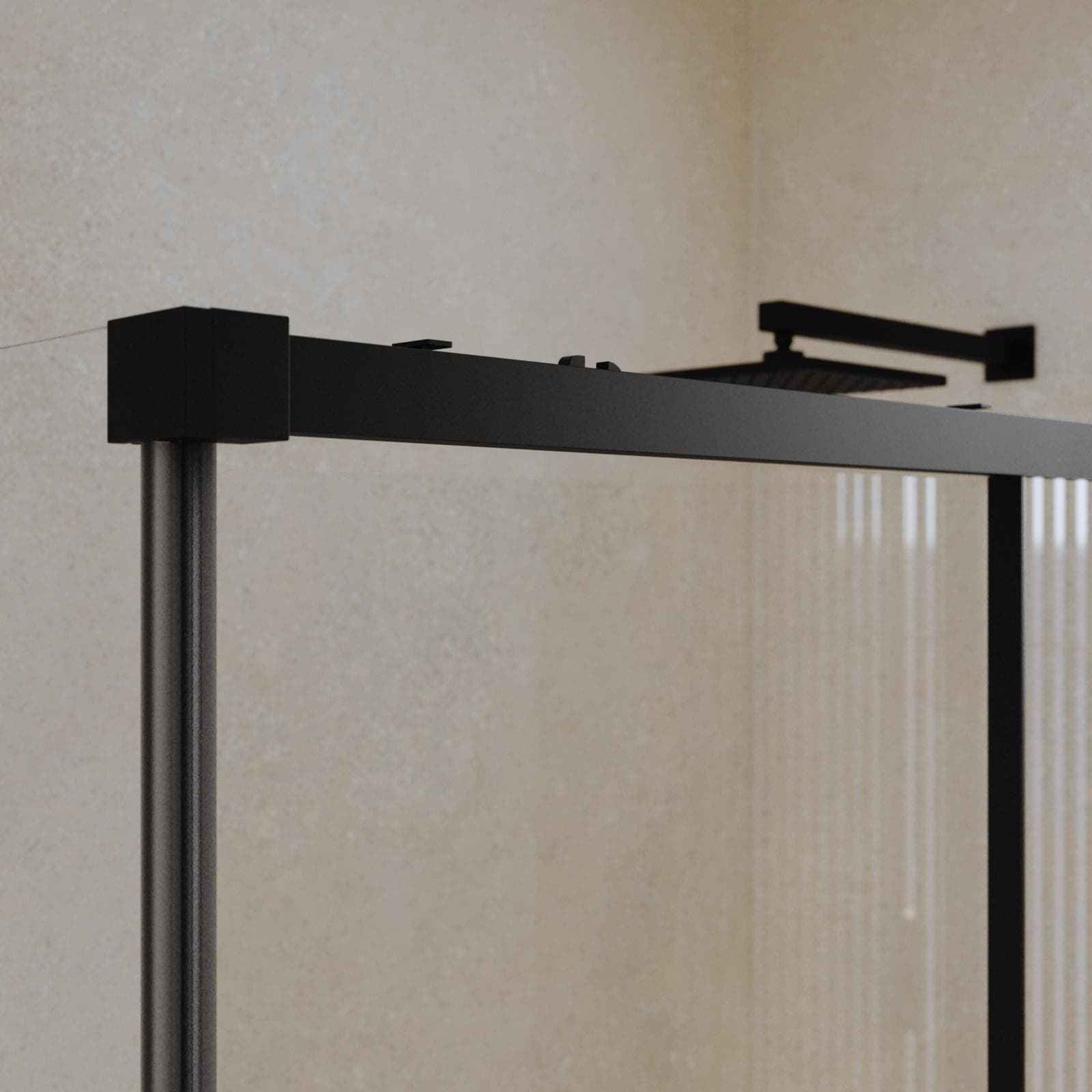 Box doccia 70x120 cm scorrevole vetro anticalcare 8 mm trasparente profilo nero opaco 200 h - Alissa
