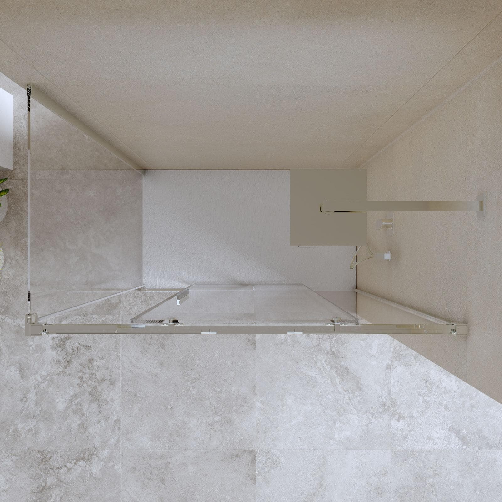 Box doccia 70x120 cm scorrevole vetro anticalcare 8 mm trasparente profilo spazzolato 200 h - Alissa