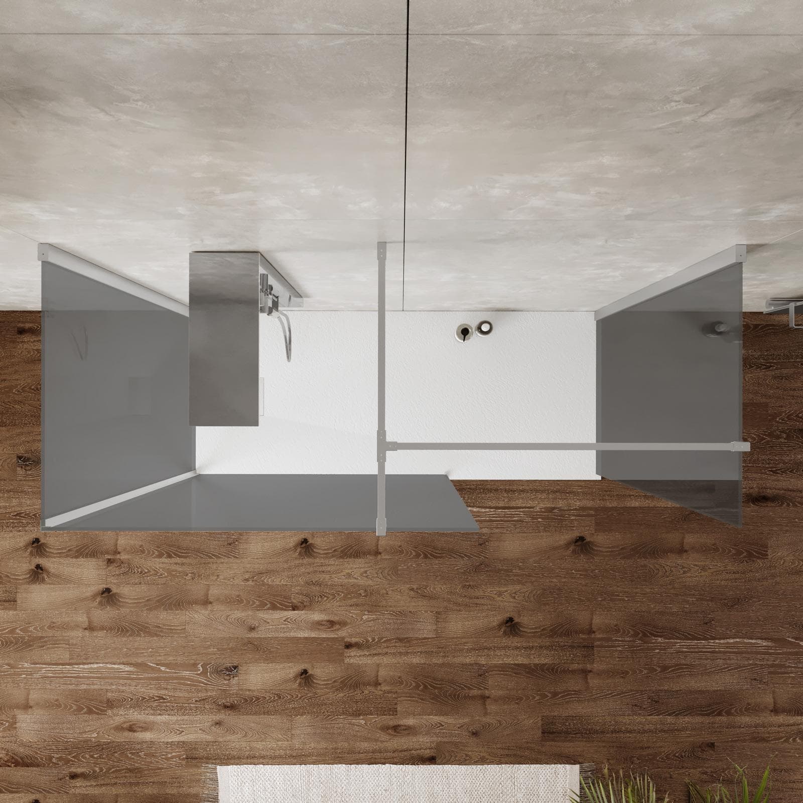 Box doccia 70x120x70 tre lati per sostituzione vasca da bagno walk-in fume - Keep