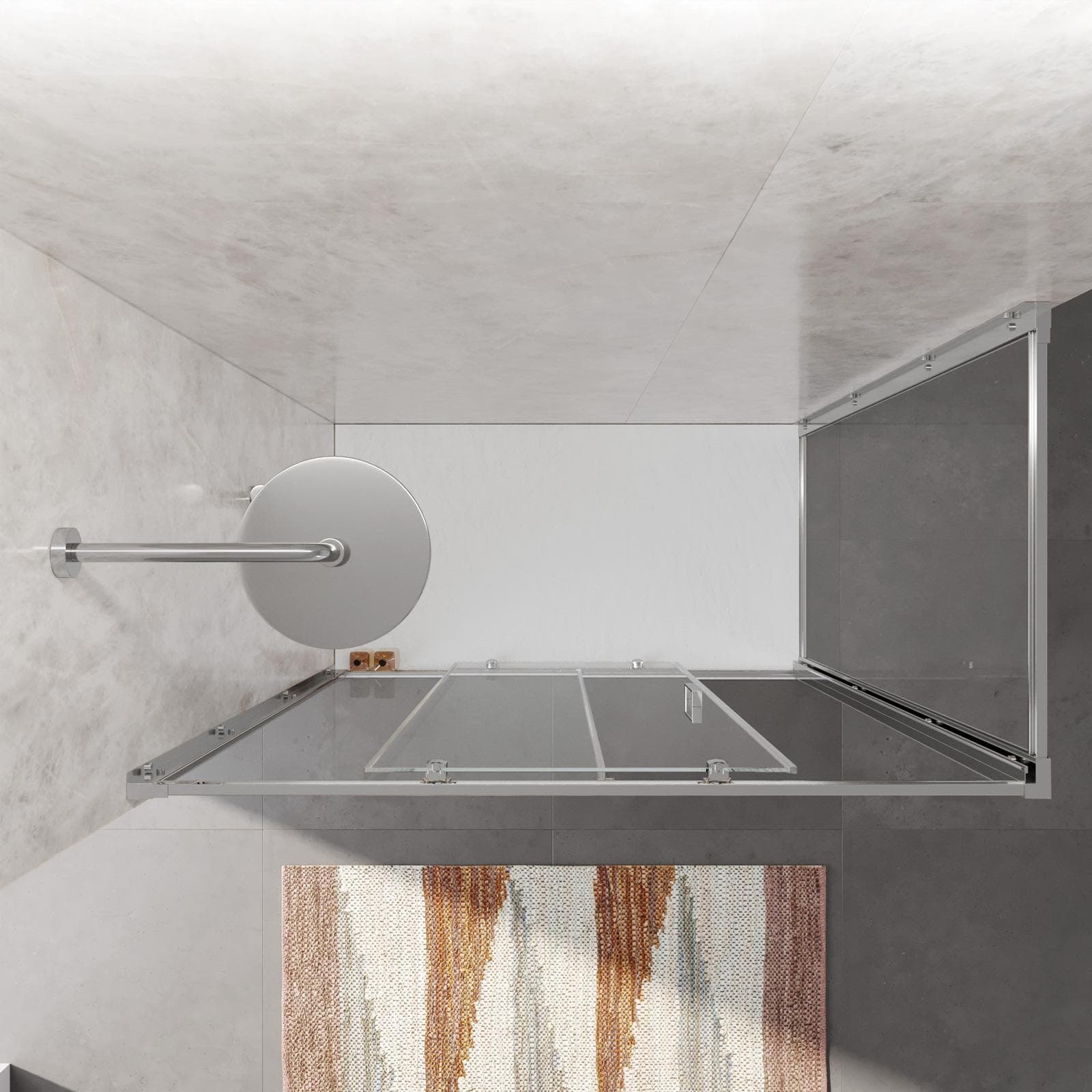 Box doccia 70x130 cm scorrevole vetro temperato 6mm trasparente 185h - Young