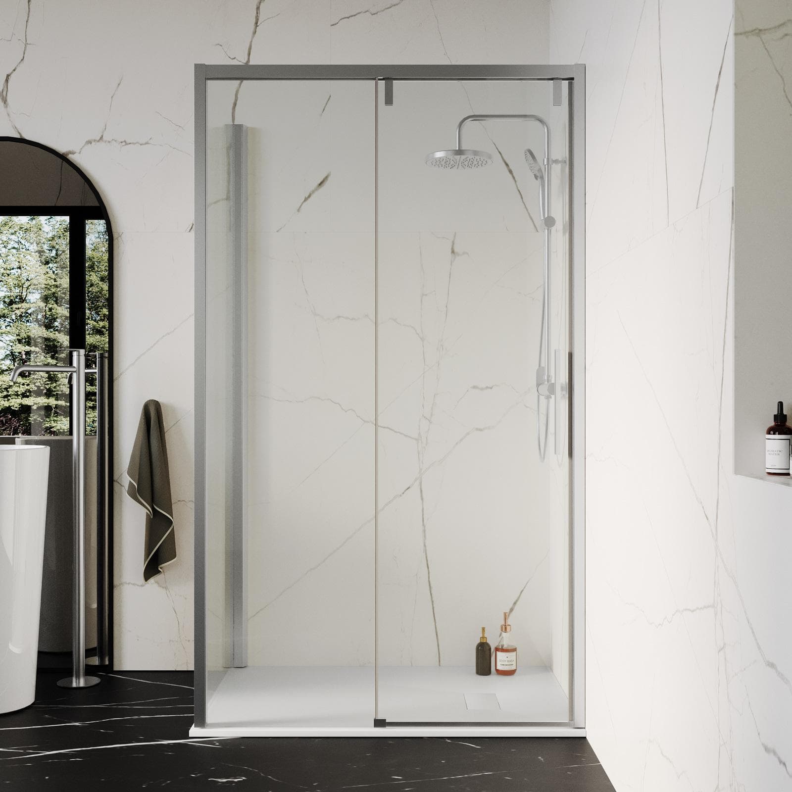 Box doccia 70x130 cm scorrevole SoftClose 8mm anticalcare 200h - Anthea