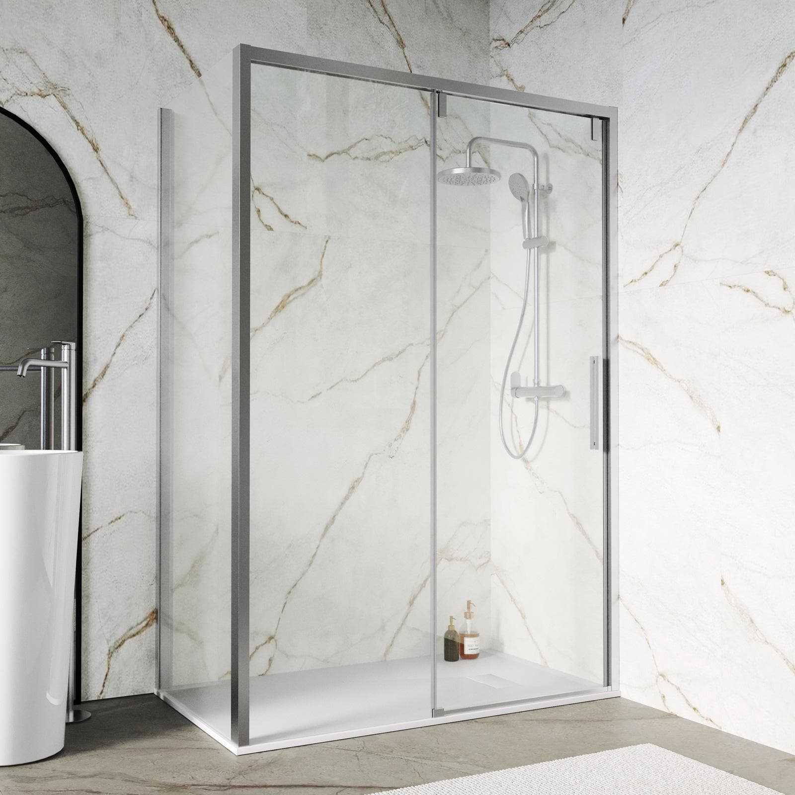 Box doccia 70x140 cm scorrevole SoftClose 8mm anticalcare 200h - Anthea