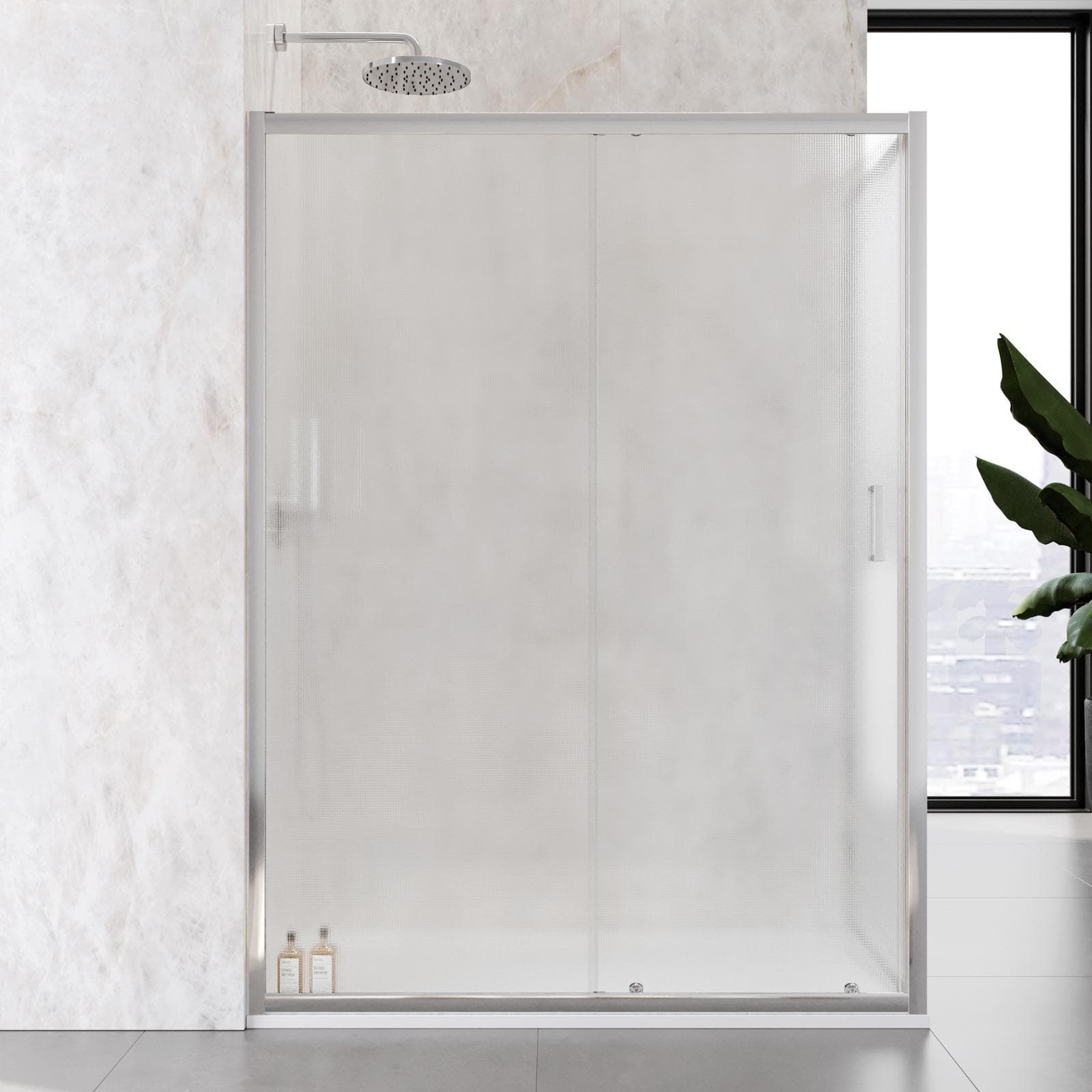 Box doccia 70x140 cm scorrevole vetro temperato 6mm stampato 185h - Young