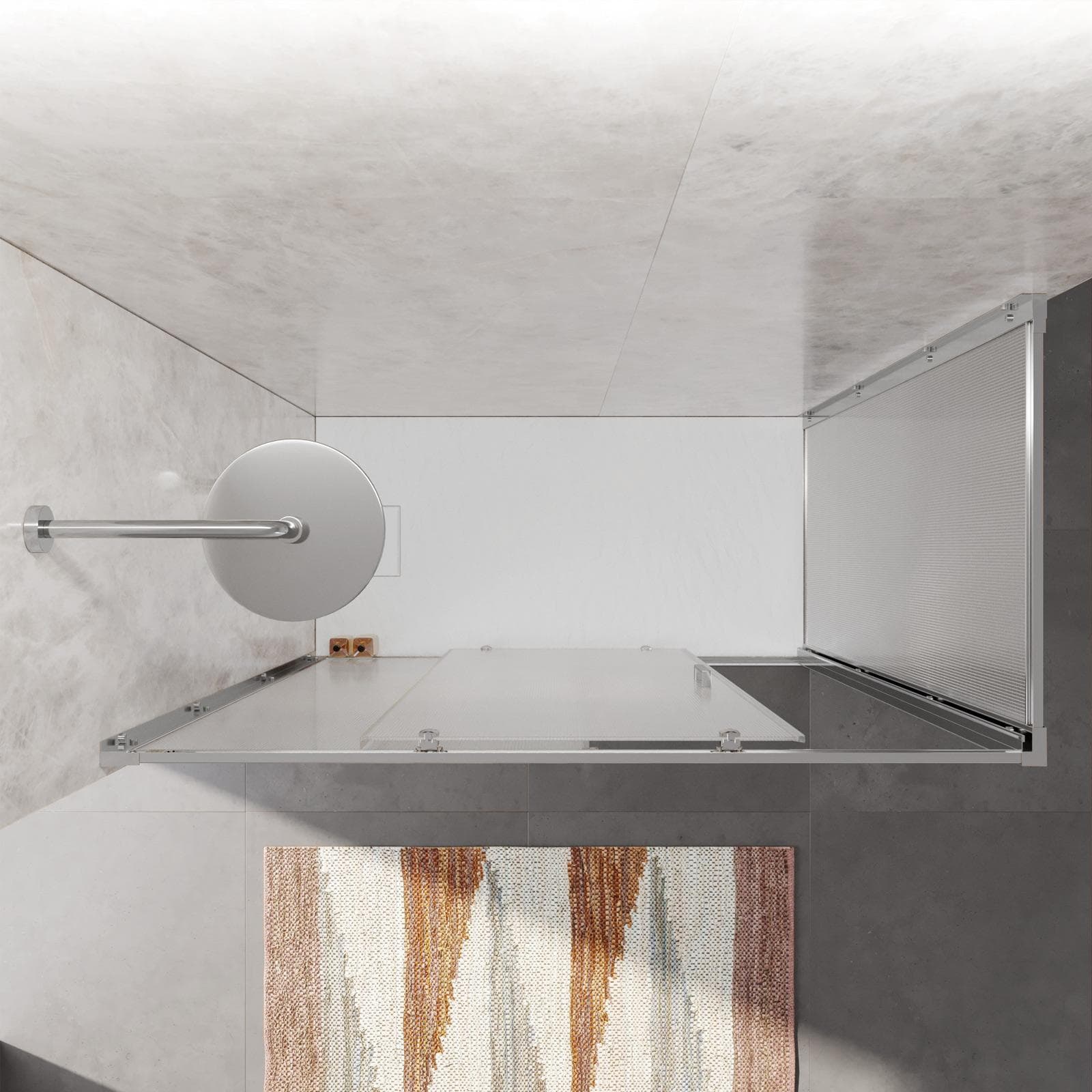 Box doccia 70x150 cm scorrevole vetro temperato 6mm stampato 185h - Young