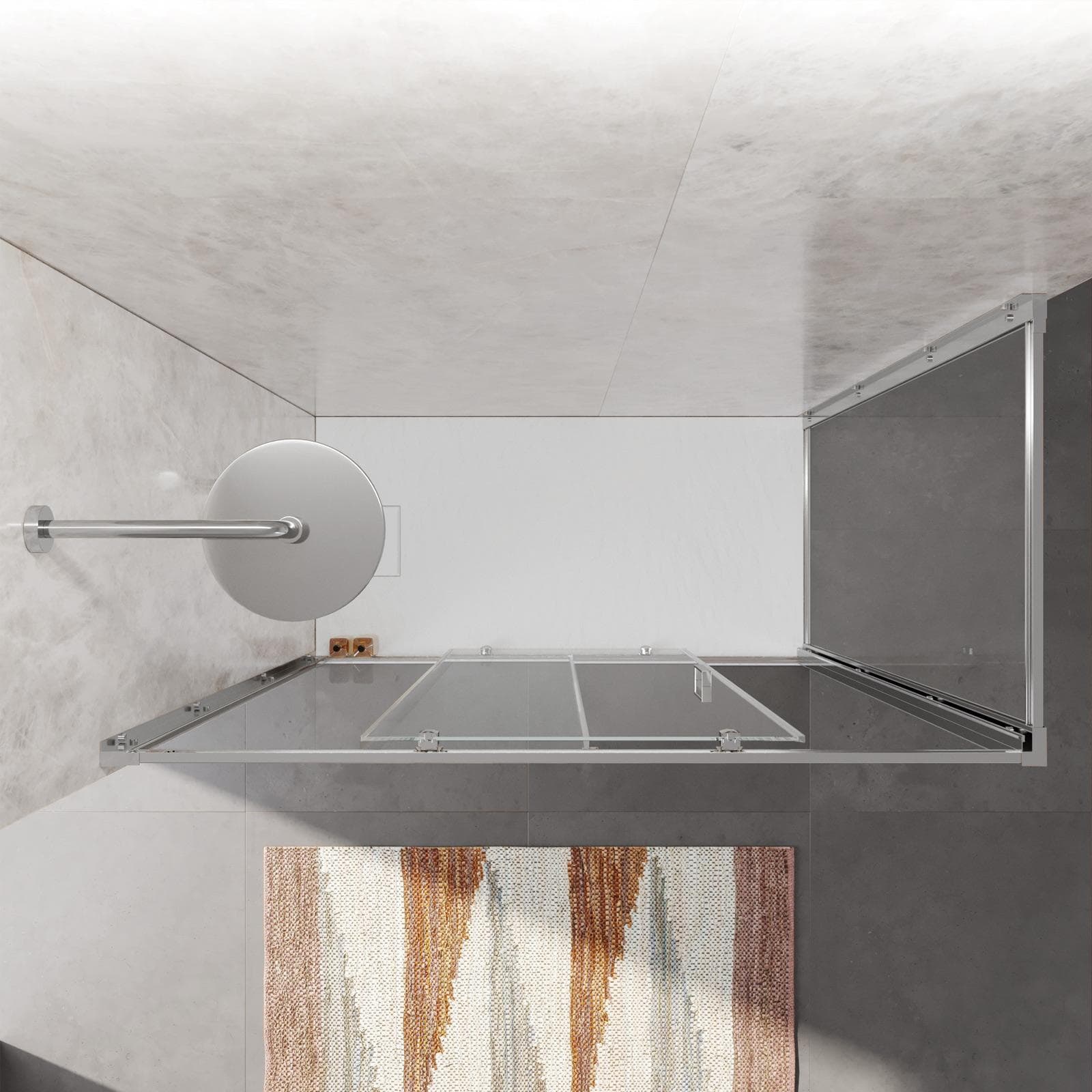 Box doccia 70x150 cm scorrevole vetro temperato 6mm trasparente 185h - Young