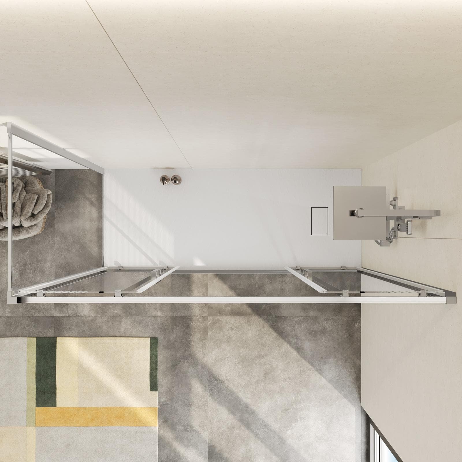 Box doccia 70x170 cm doppio scorrevole vetro trasparente anticalcare profilo cromo 195h - Moritz