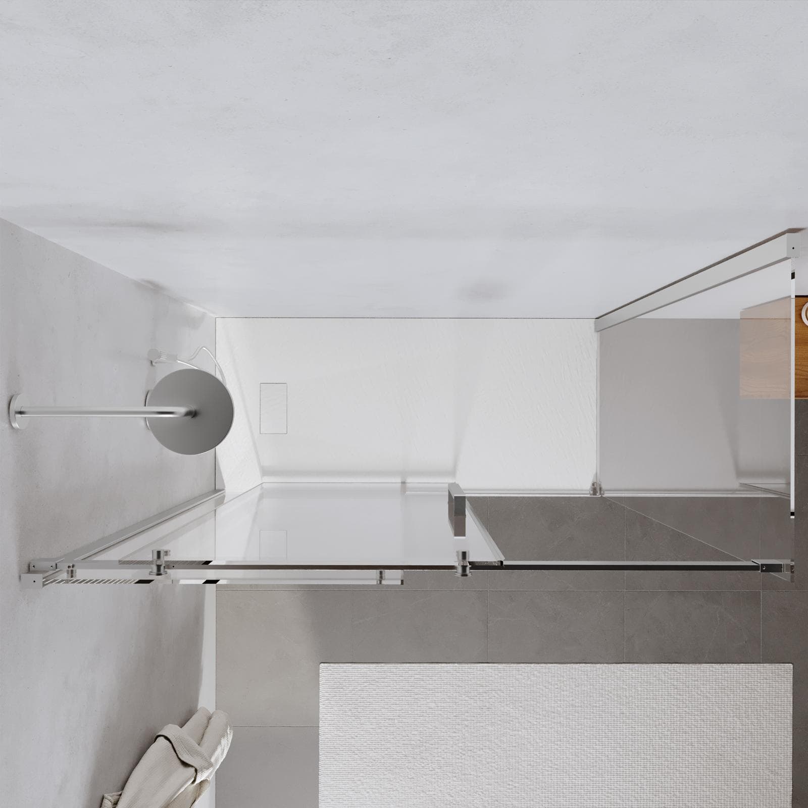 Box doccia 70x170 cm scorrevole in vetro anticalcare trasparente e profilo cromo 200h - Lucy