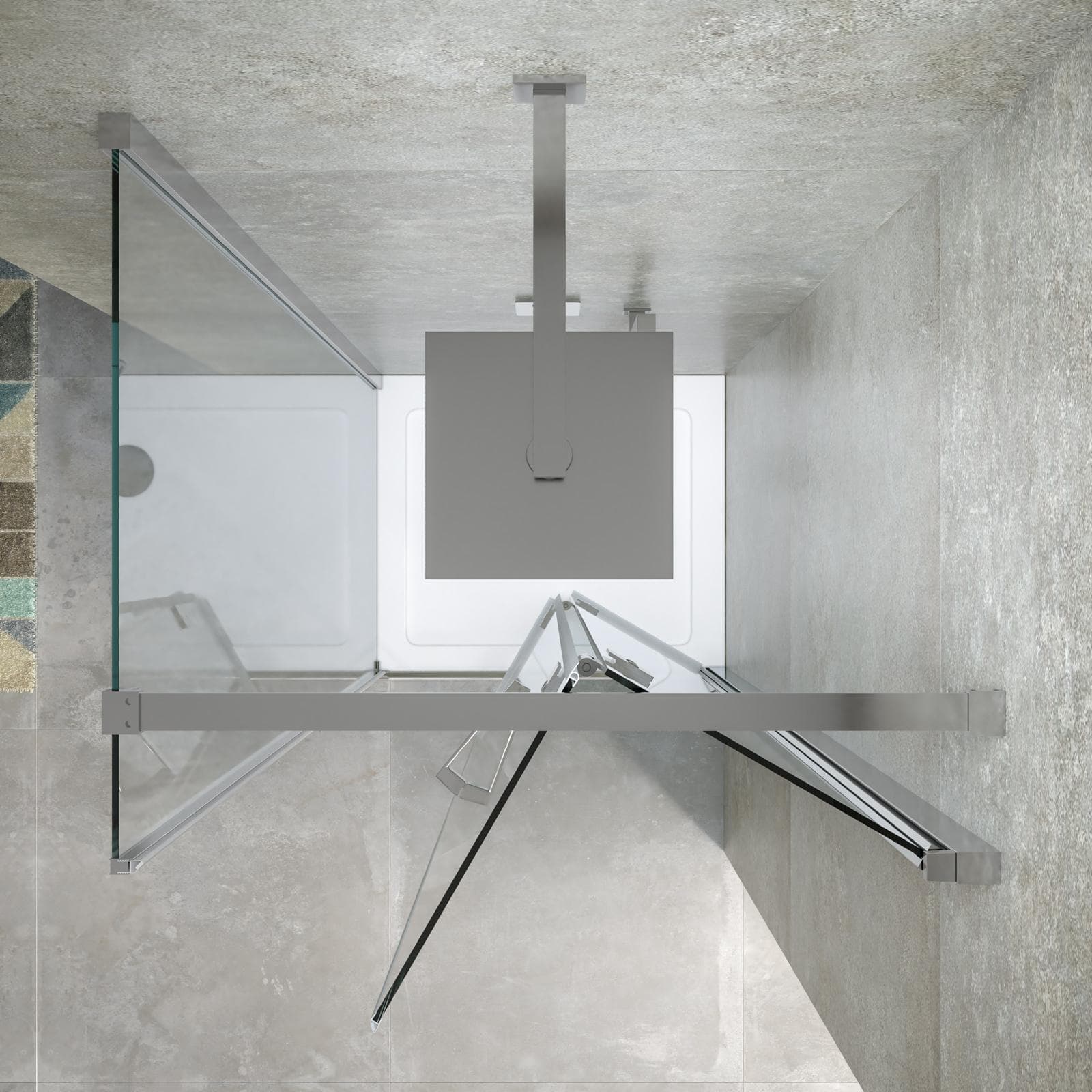 Box doccia 70x75 cm a soffietto vetro anticalcare trasparente profilo cromo 195h - Flexy