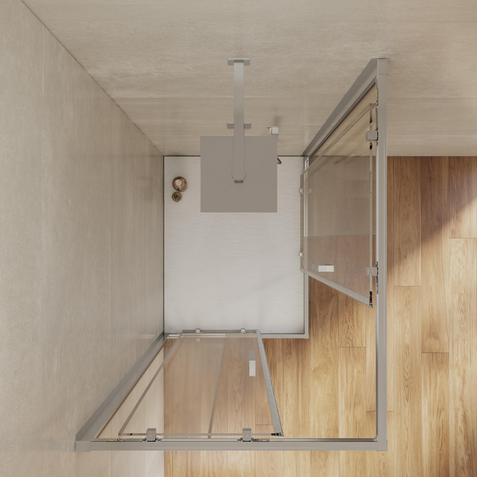 Box doccia 80x100 cm angolare scorrevole vetro trasparente anticalcare e profilo cromo 195h - Moritz