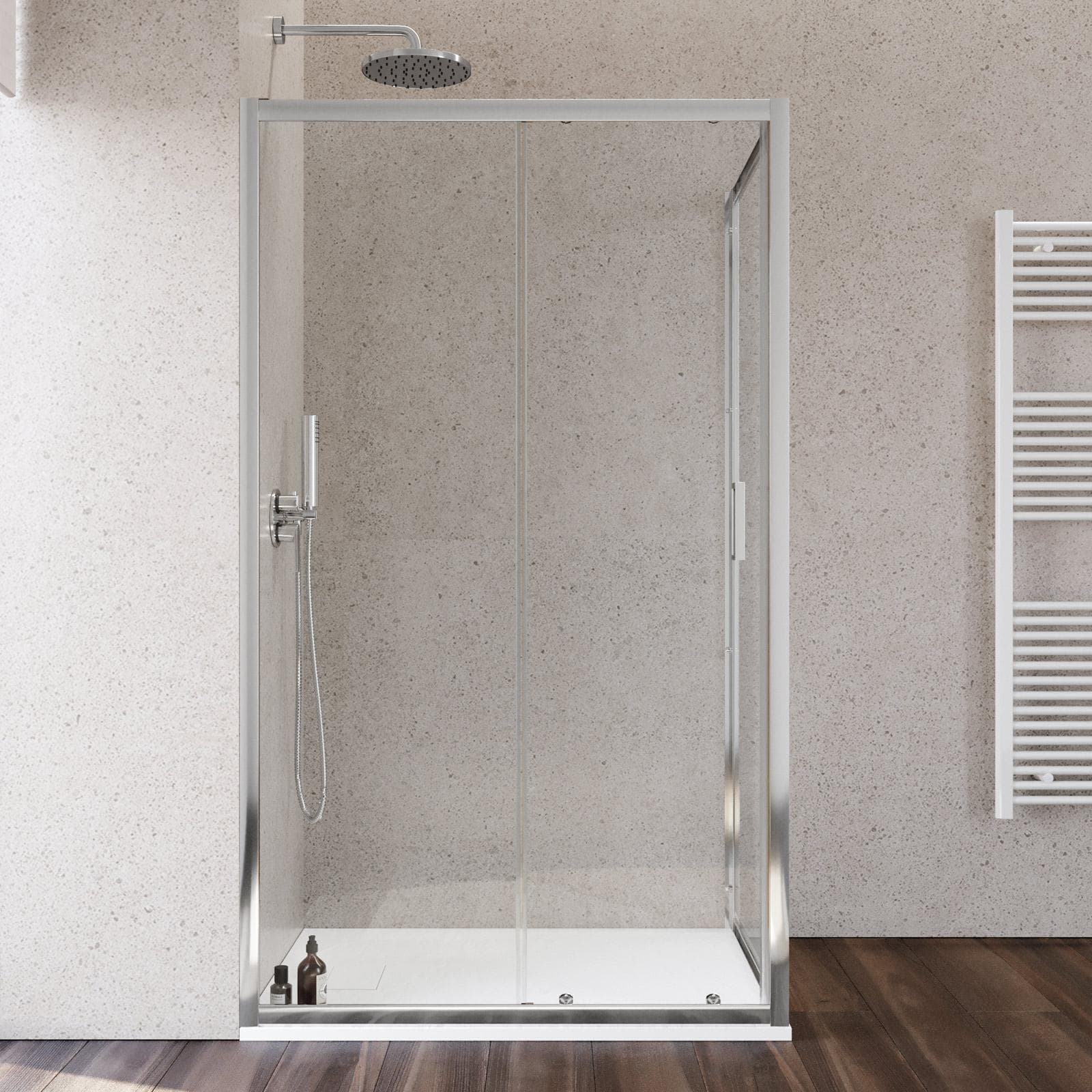 Box doccia 80x115 cm scorrevole vetro temperato 6mm trasparente 185h - Young