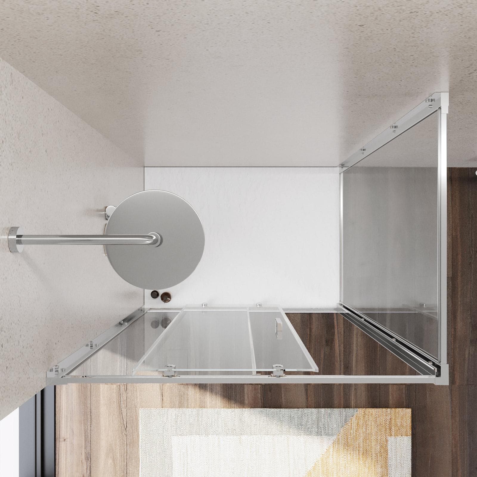 Box doccia 80x115 cm scorrevole vetro temperato 6mm trasparente 185h - Young