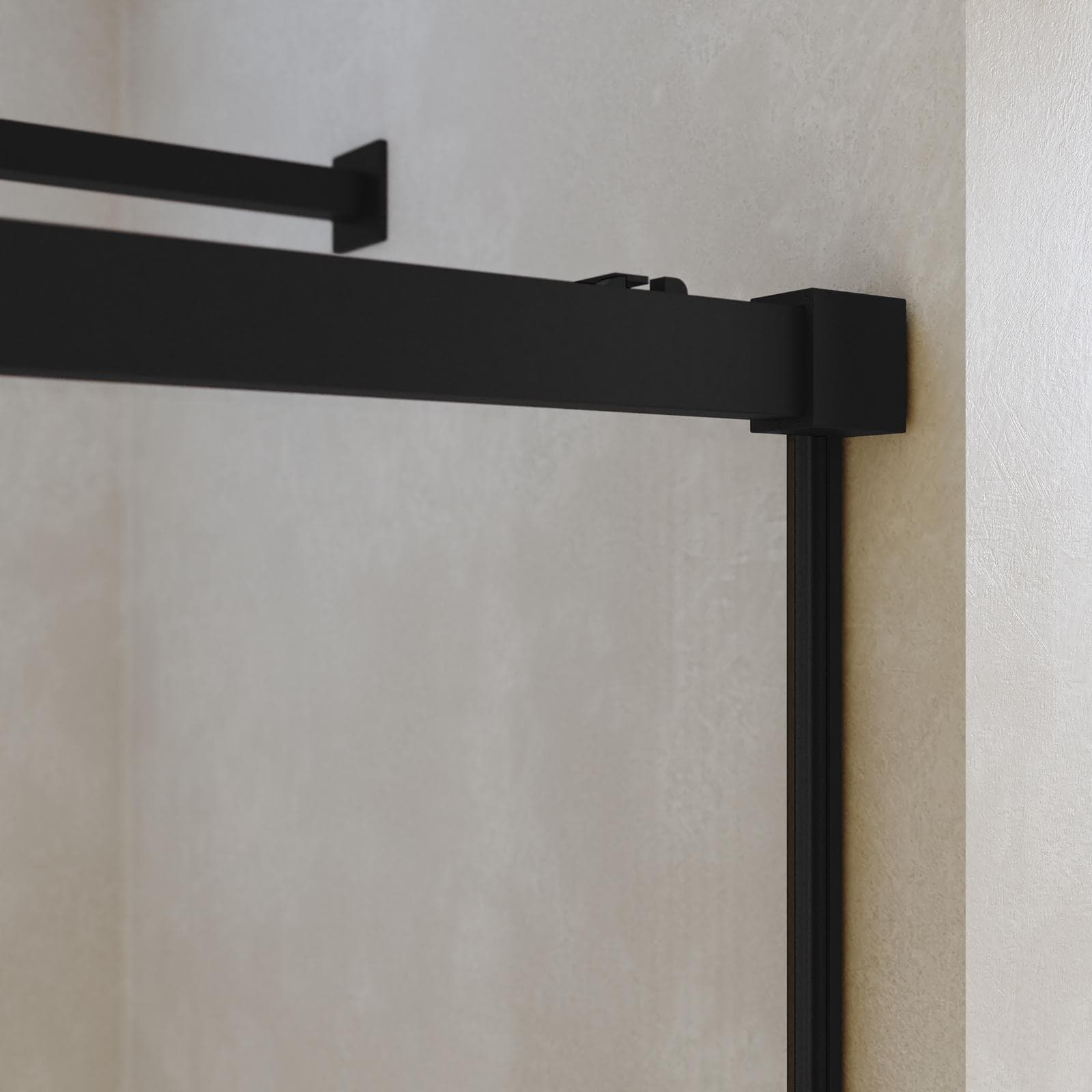 Box doccia 80x120 cm scorrevole vetro anticalcare 8 mm trasparente profilo nero opaco 200 h - Alissa