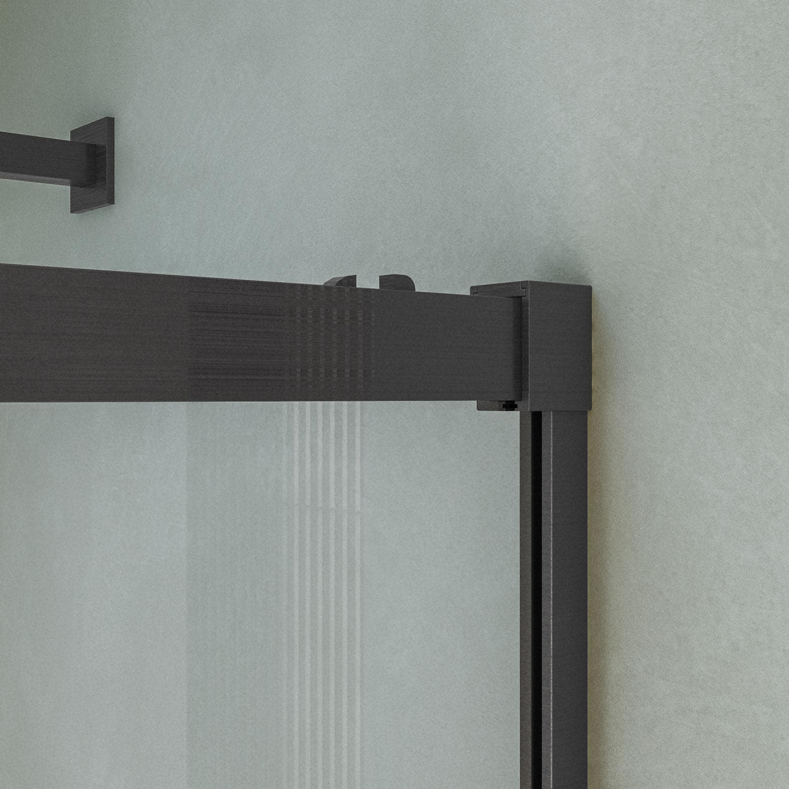 Box doccia 80x140 cm scorrevole vetro anticalcare 8 mm trasparente profilo nero spazzolato 200 h - Alissa