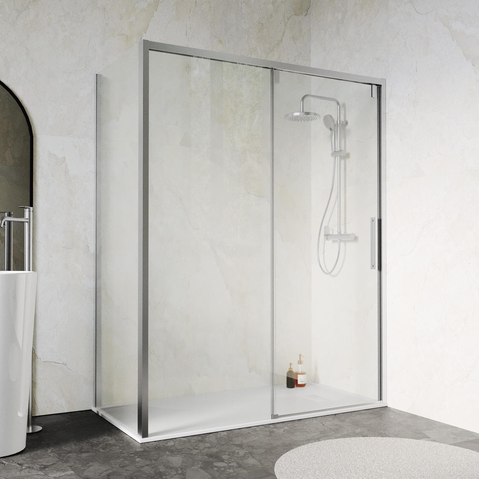 Box doccia 80x170 cm scorrevole SoftClose 8mm anticalcare 200h - Anthea