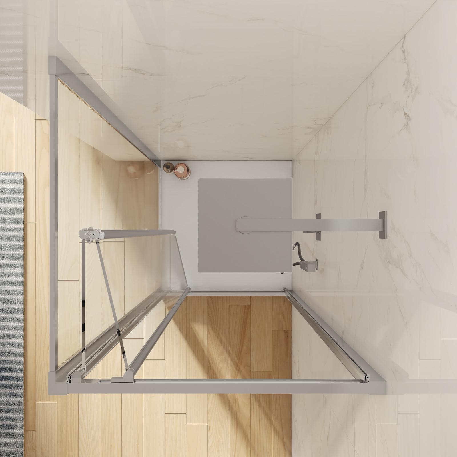 Box doccia 80x70 cm porta a soffietto trasparente anticalcare 195h - Sofy