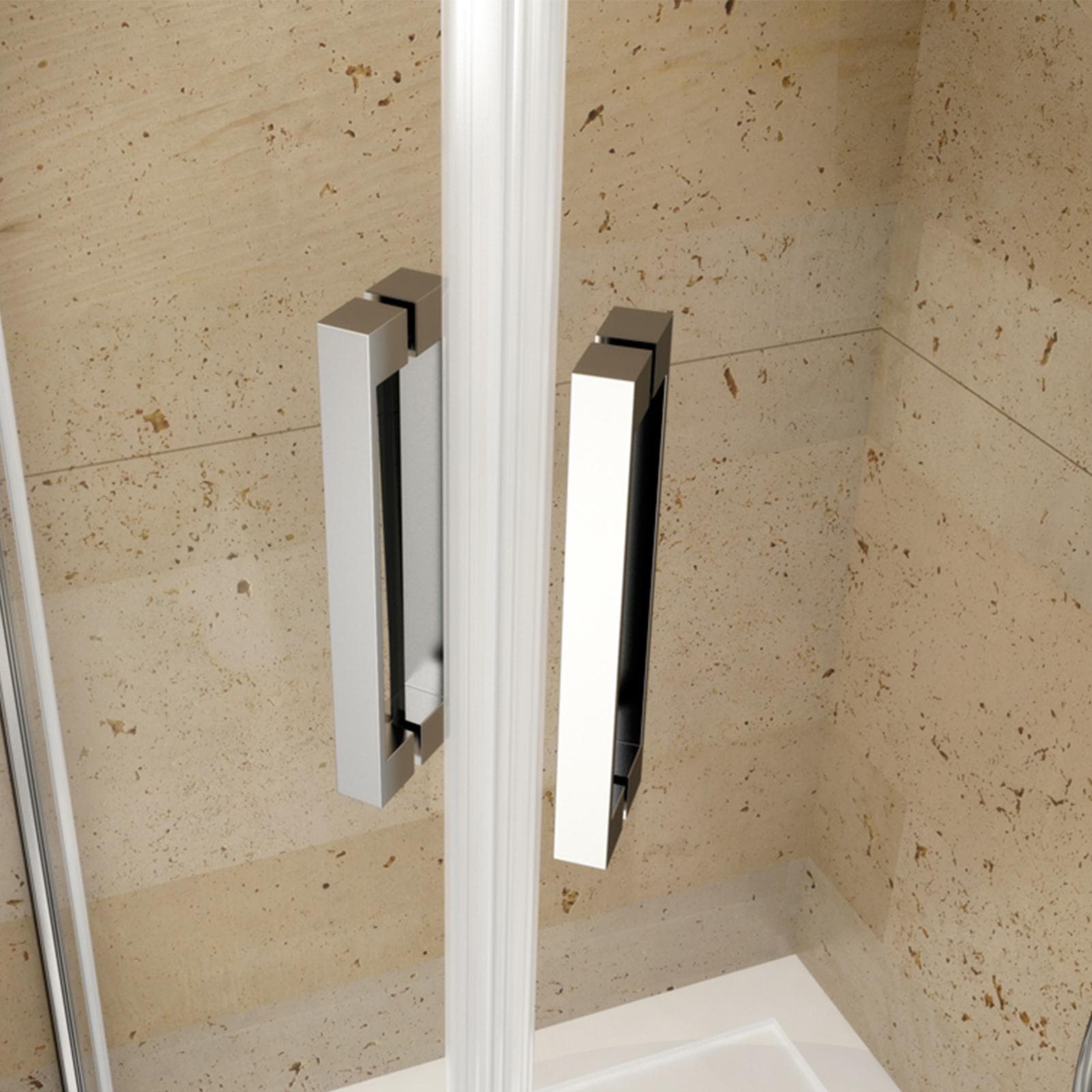 Box doccia battente 80x80 cm semicircolare vetro temperato anticalcare 195h - Closet