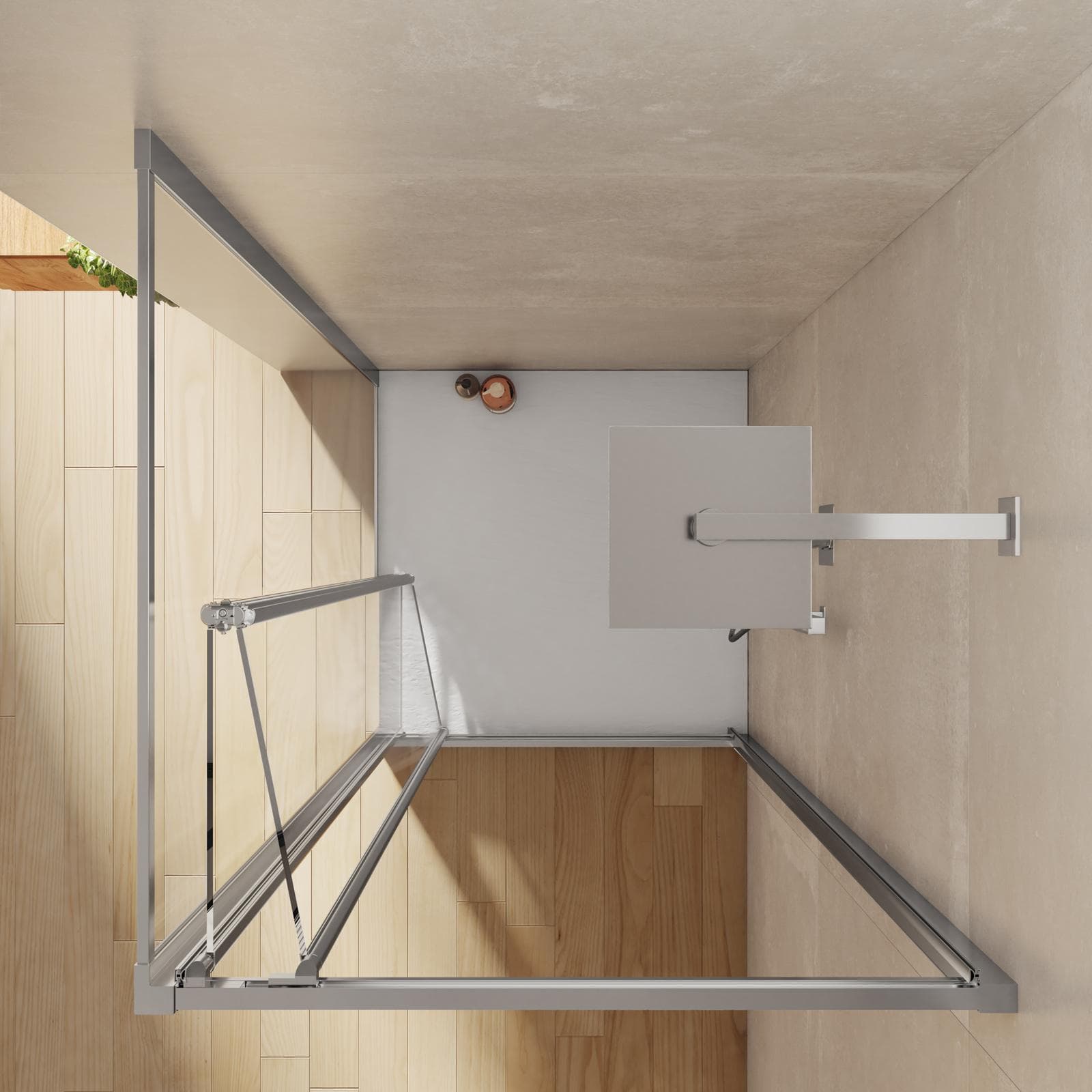 Box doccia 80x80 cm porta a soffietto trasparente anticalcare 195h - Sofy