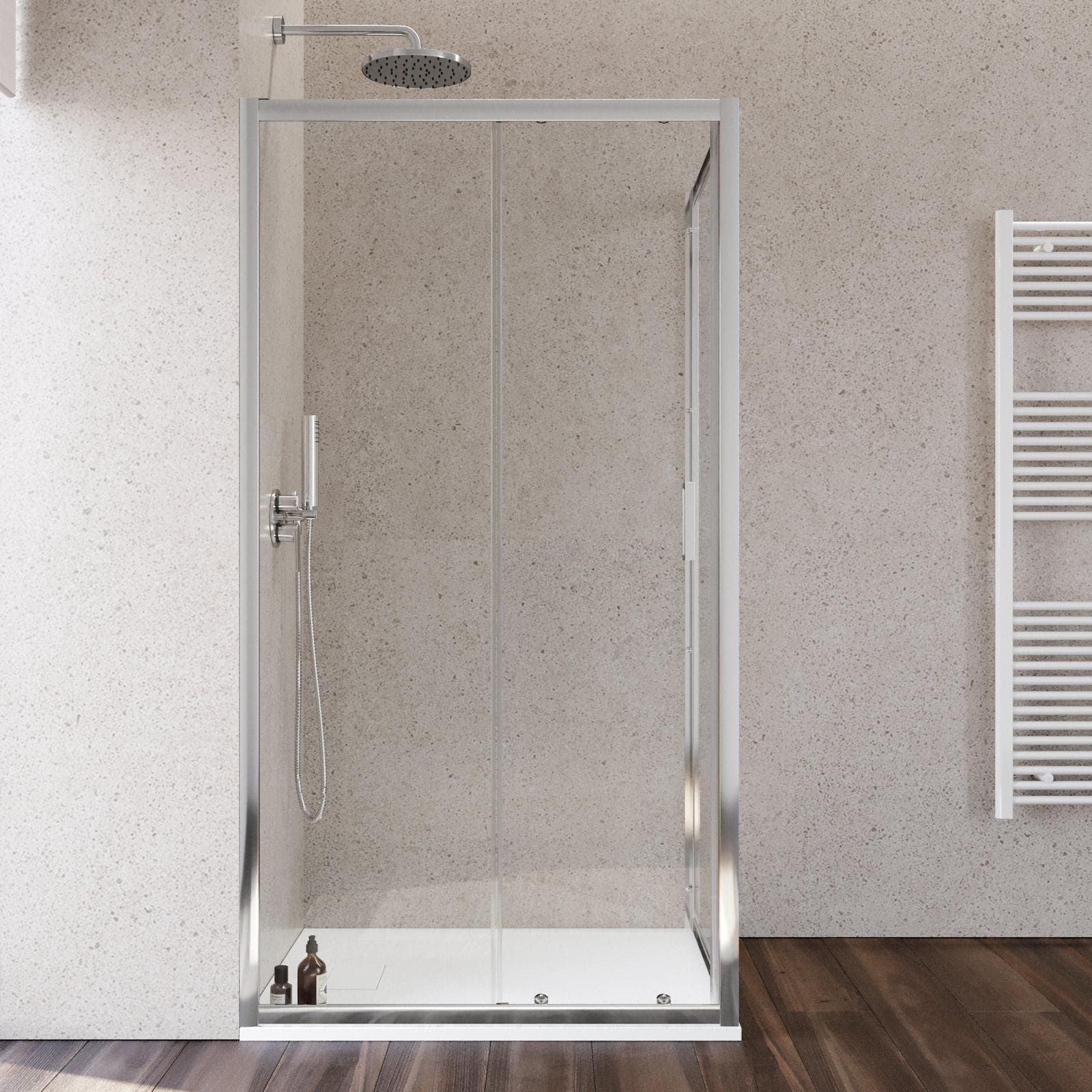 Box doccia 90x100 cm scorrevole vetro temperato 6mm trasparente 185h - Young