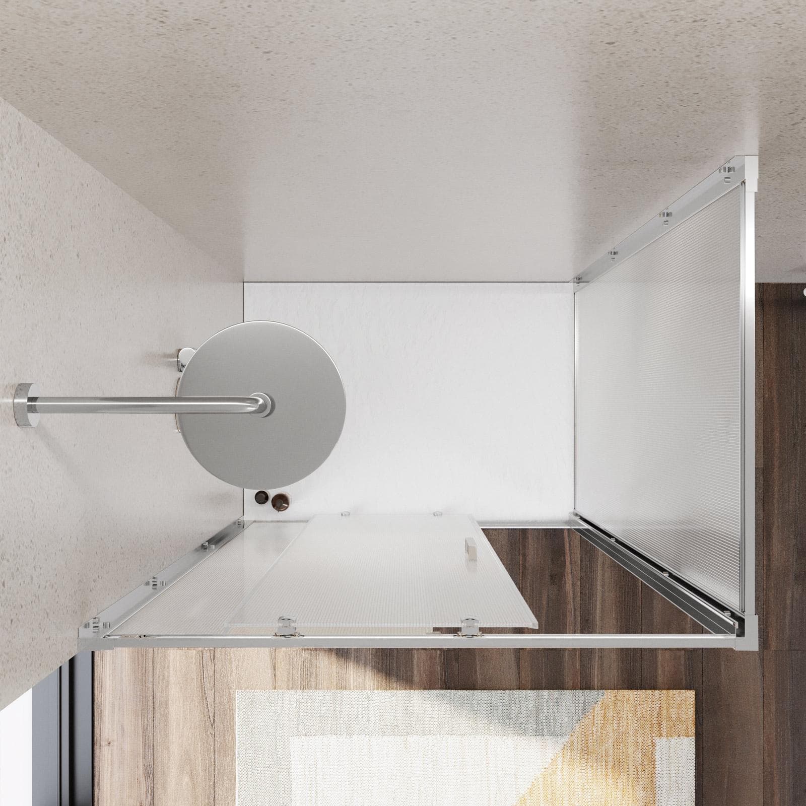 Box doccia 90x110 cm scorrevole vetro temperato 6mm stampato 185h - Young