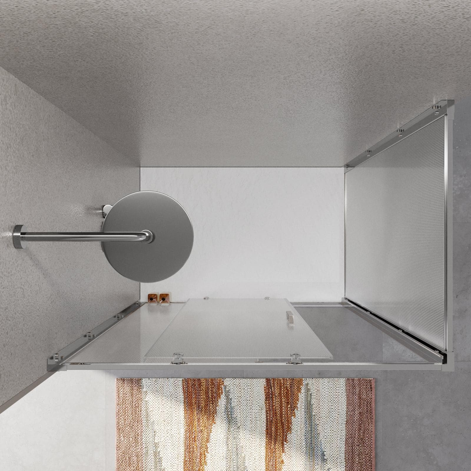 Box doccia 90x120 cm scorrevole vetro temperato 6mm stampato 185h - Young