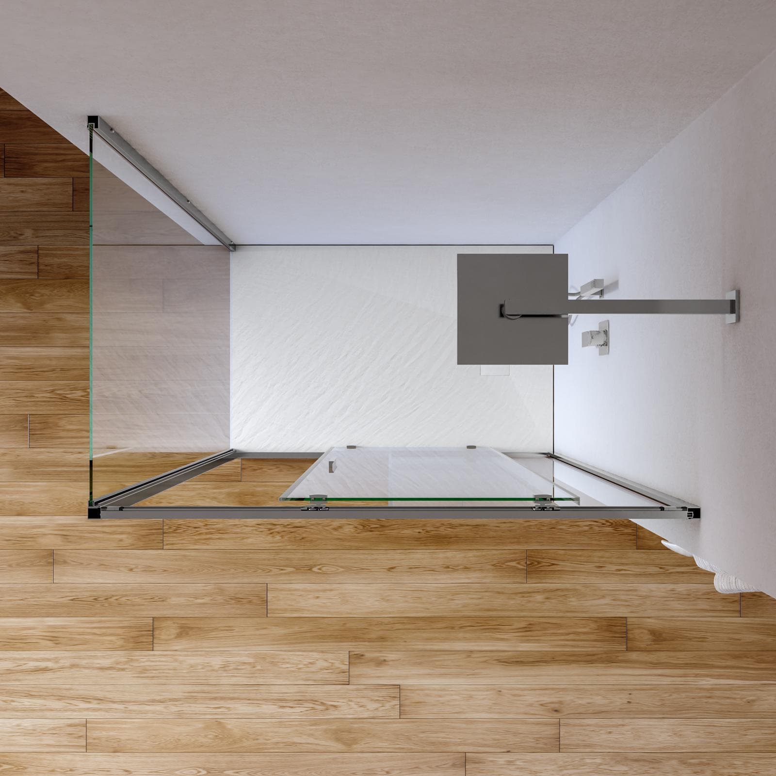 Box doccia 90x120 cm scorrevole vetro trasparente e profilo cromo 195h - Glide