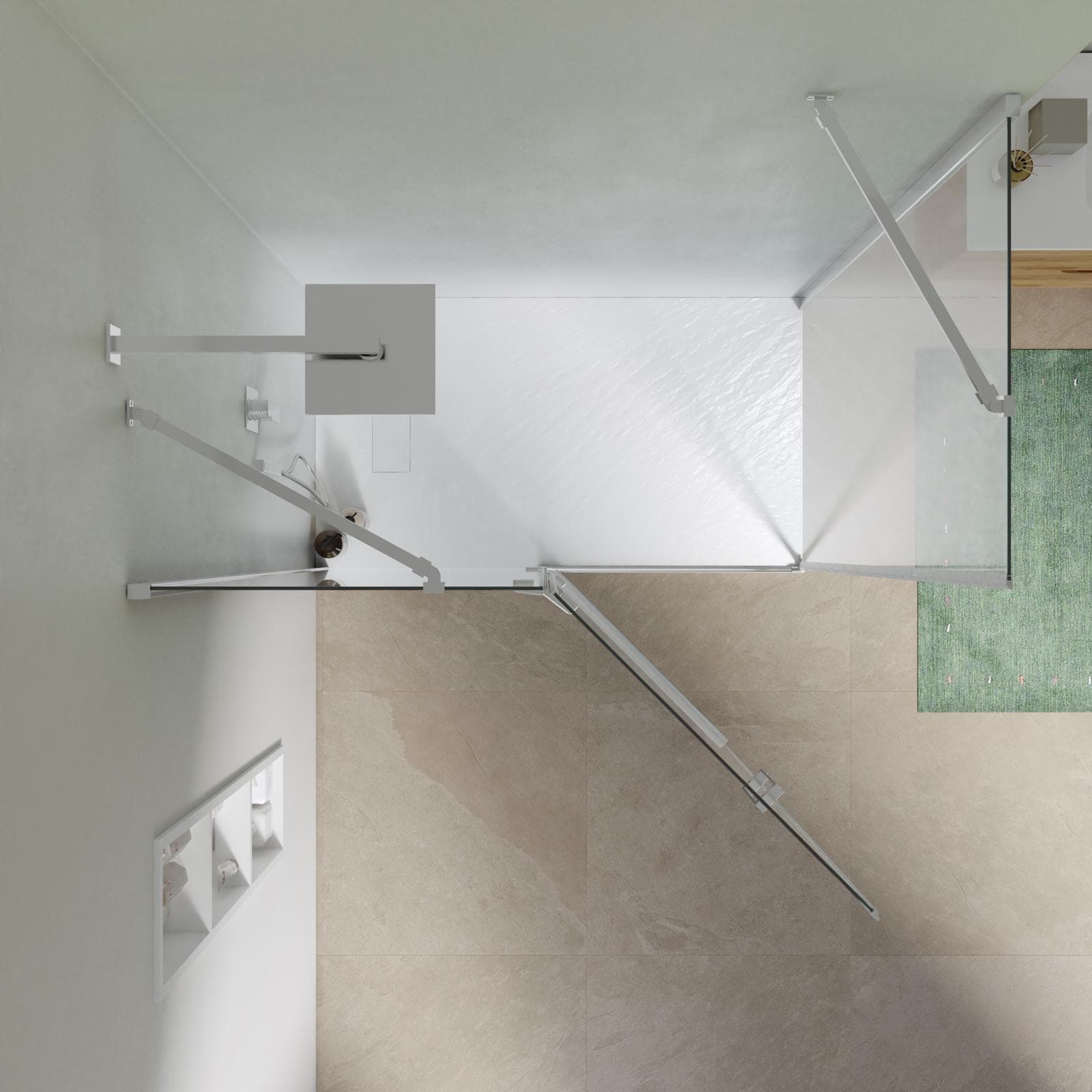 Box doccia 90x130 cm battente vetro temperato anticalcare 195h - Closet