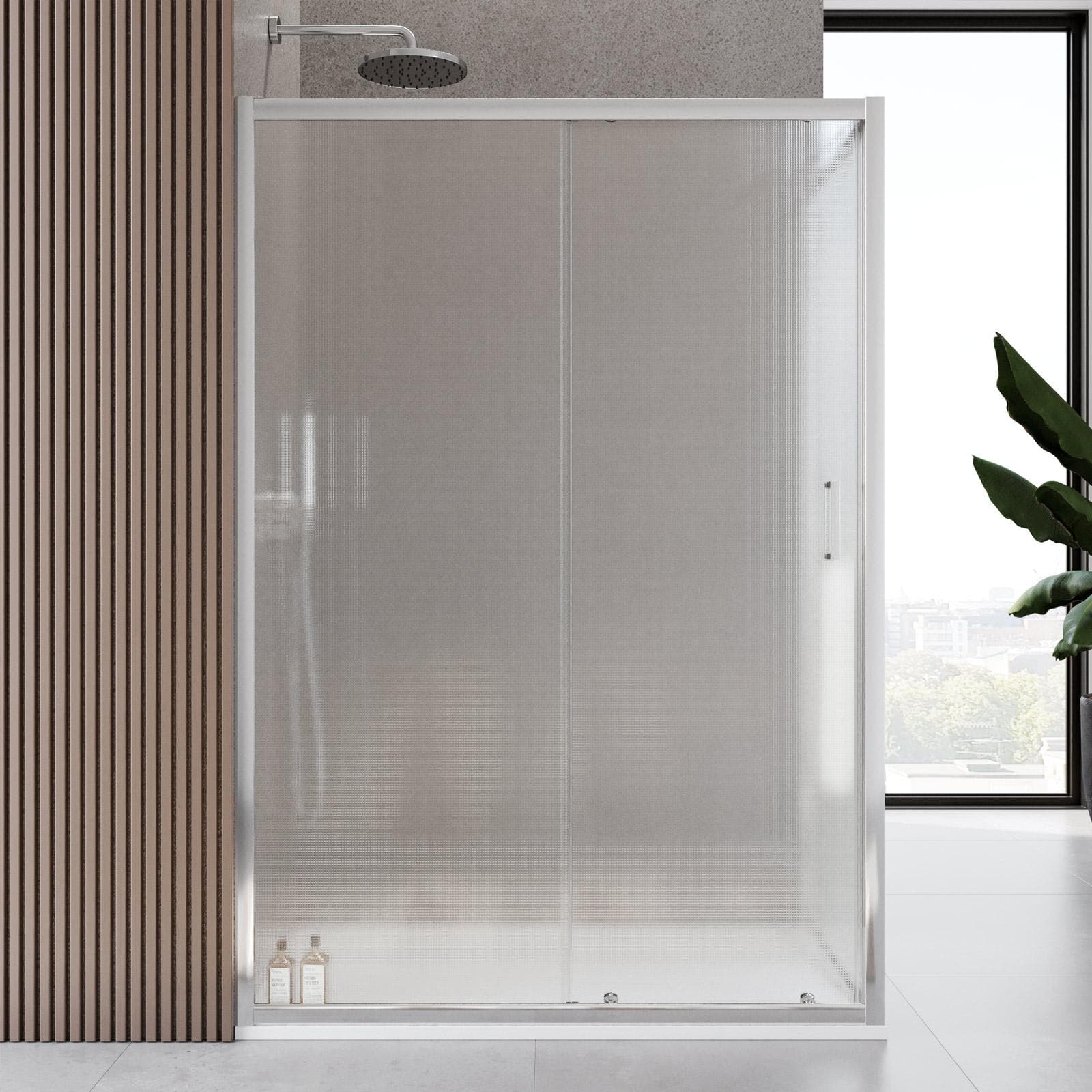 Box doccia 90x130 cm scorrevole vetro temperato 6mm stampato 185h - Young