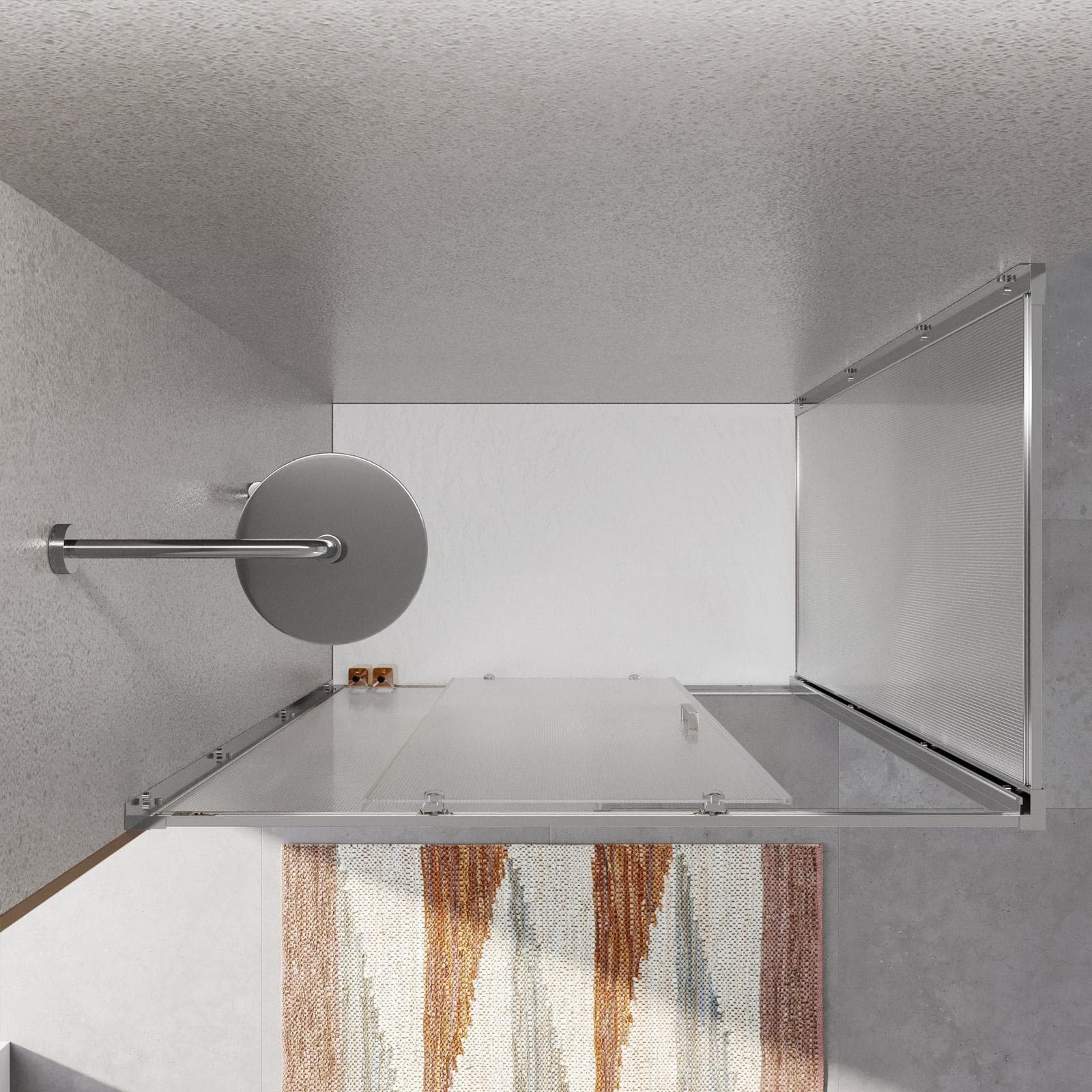 Box doccia 90x130 cm scorrevole vetro temperato 6mm stampato 185h - Young