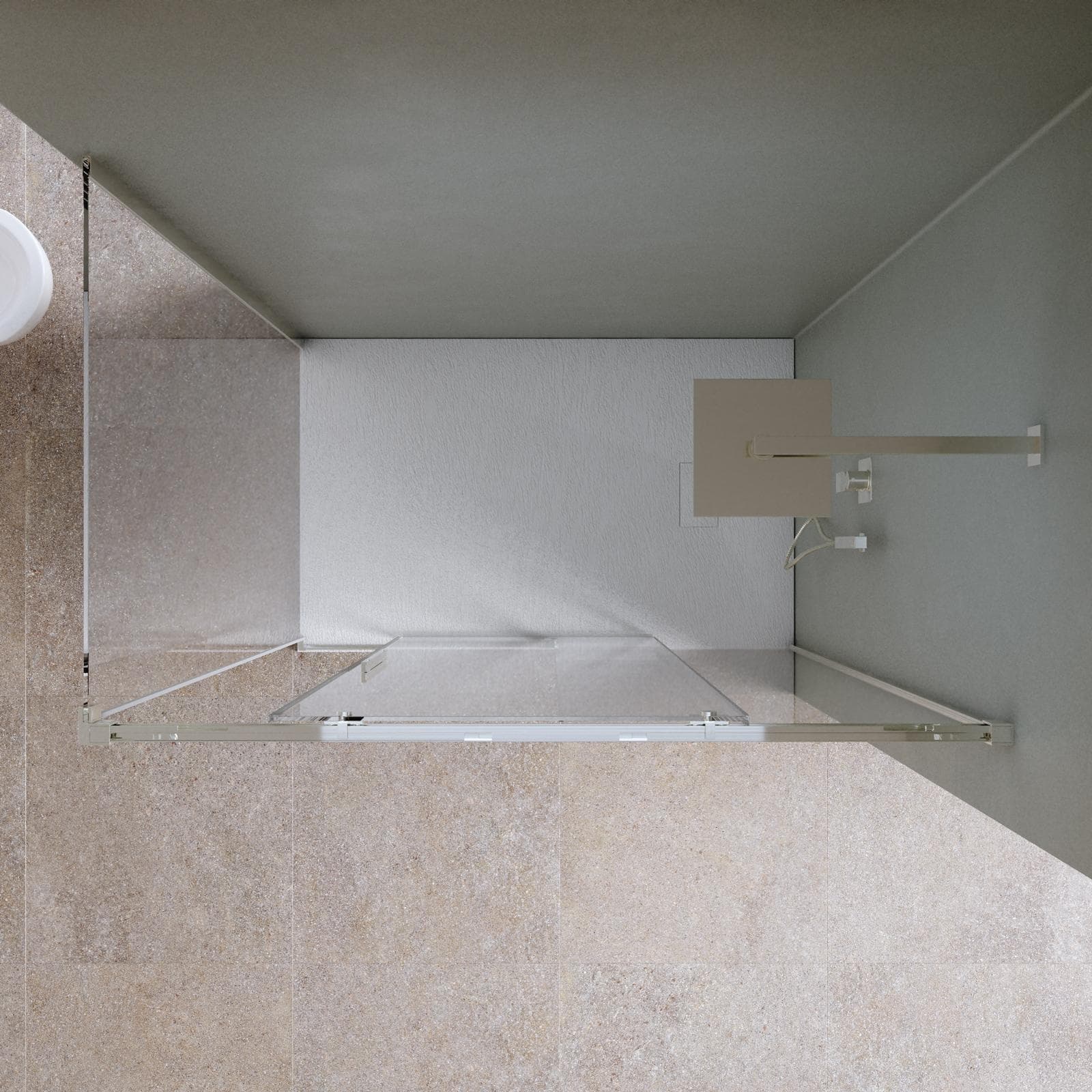 Box doccia 90x140 cm scorrevole vetro anticalcare 8 mm trasparente profilo spazzolato 200 h - Alissa