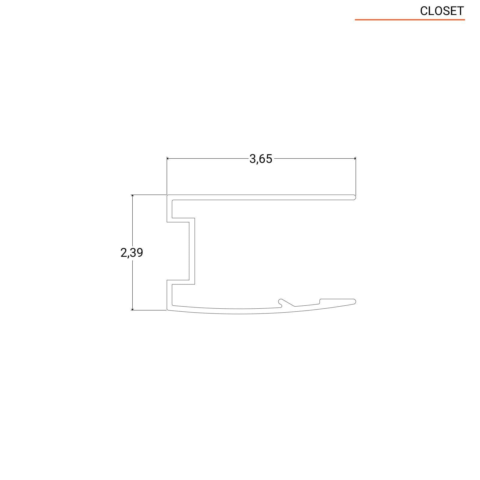 Box doccia 90x140 cm battente vetro temperato anticalcare 195h - Closet