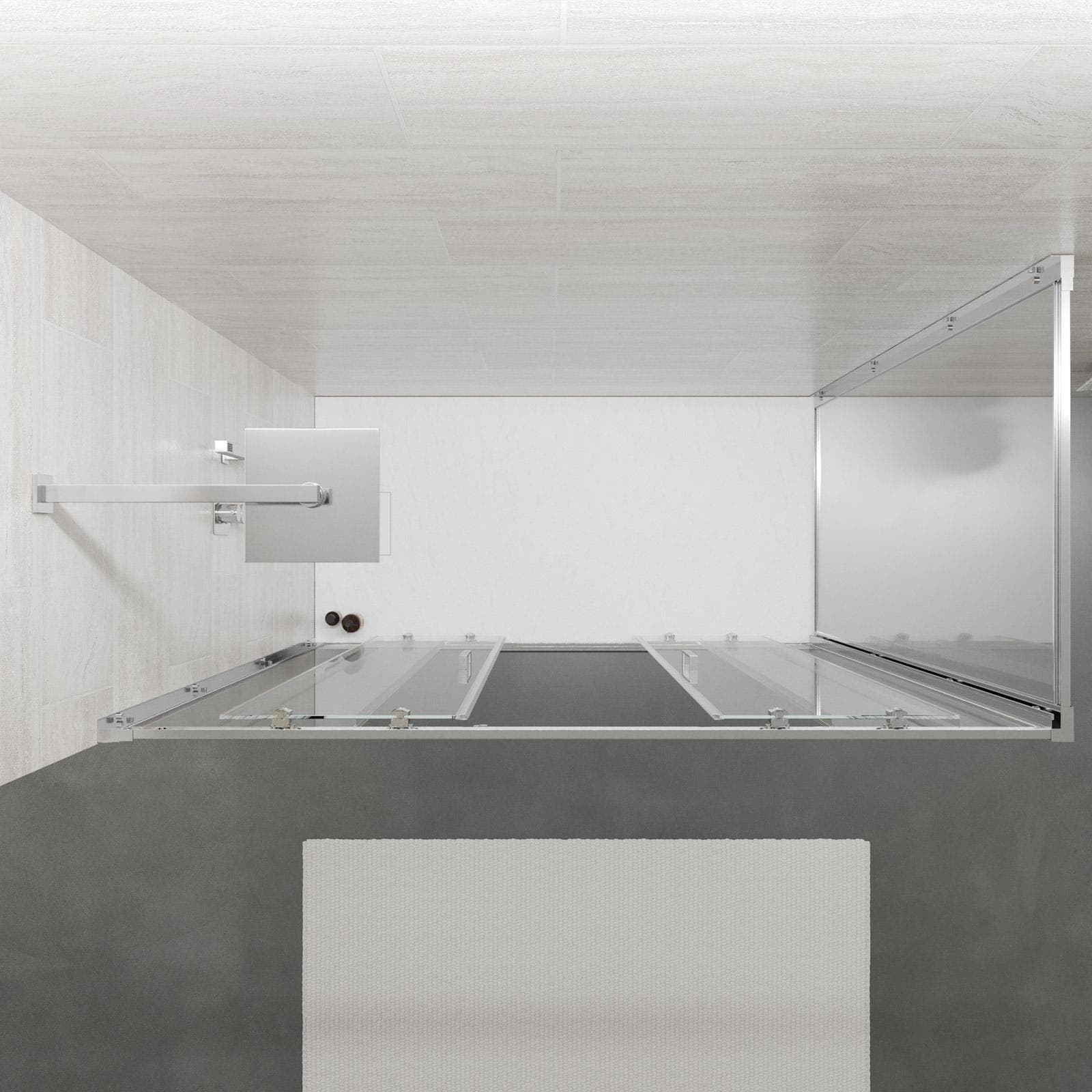 Box doccia 90x160 cm doppio scorrevole vetro temperato 6mm trasparente 185h - Young