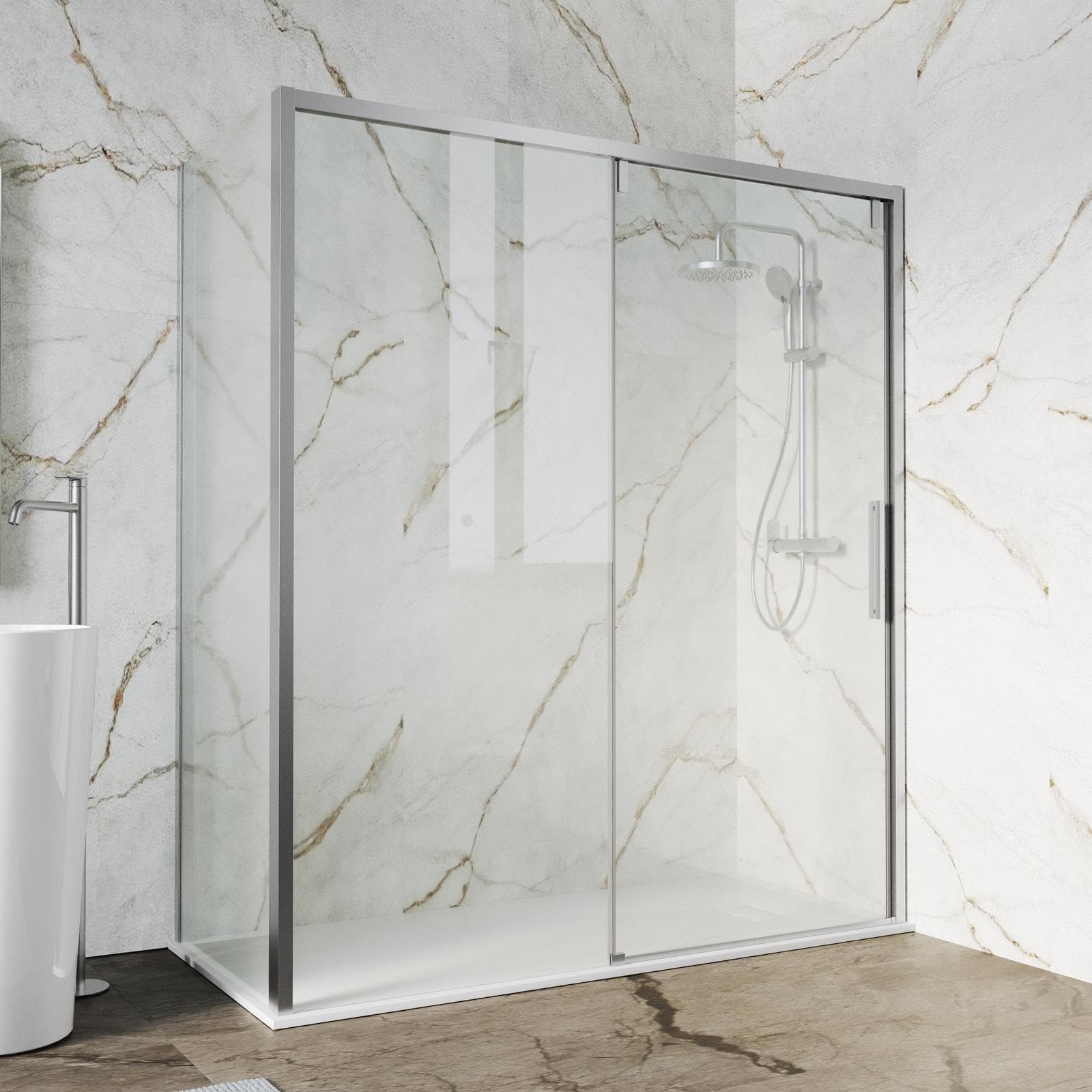 Box doccia 90x180 cm scorrevole SoftClose 8mm anticalcare 200h - Anthea