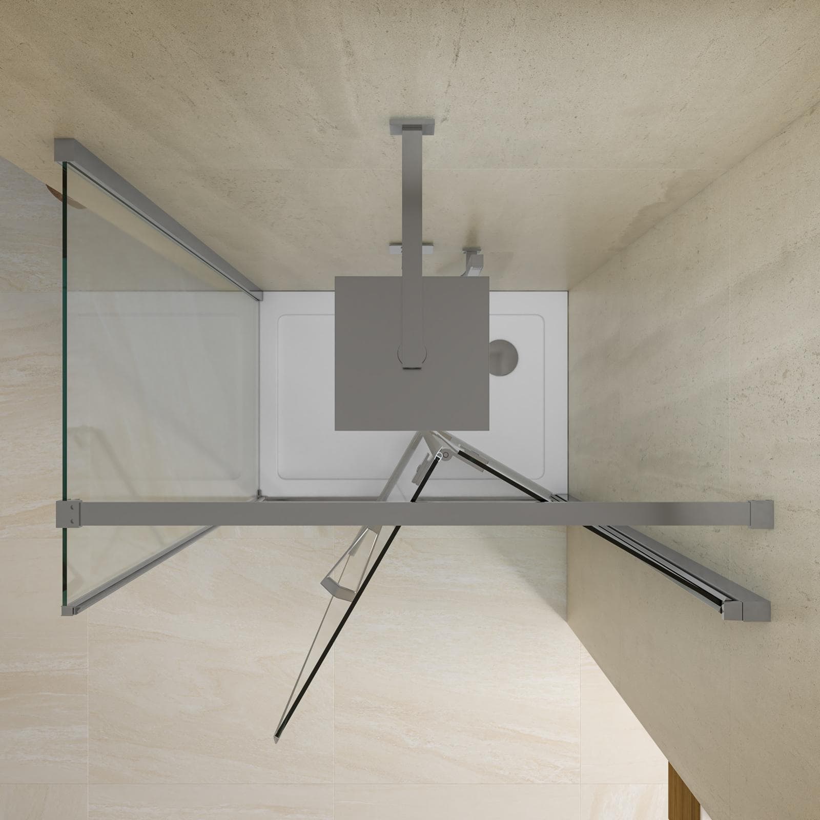 Box doccia 65x95 cm a soffietto vetro anticalcare trasparente profilo cromo 195h - Flexy