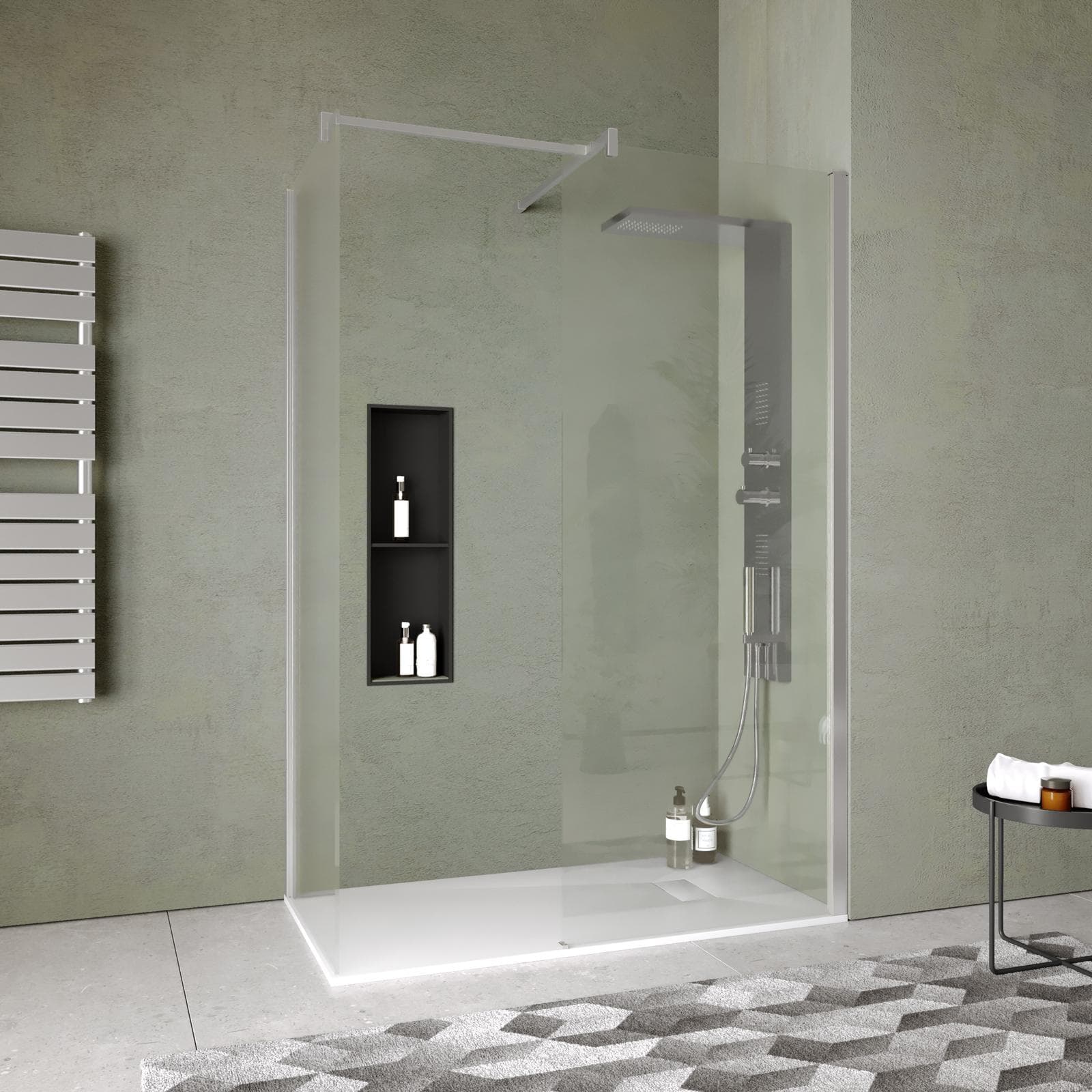 Box doccia angolare cm 70x90 reversibile vetro temperato anticalcare 200h - Keep