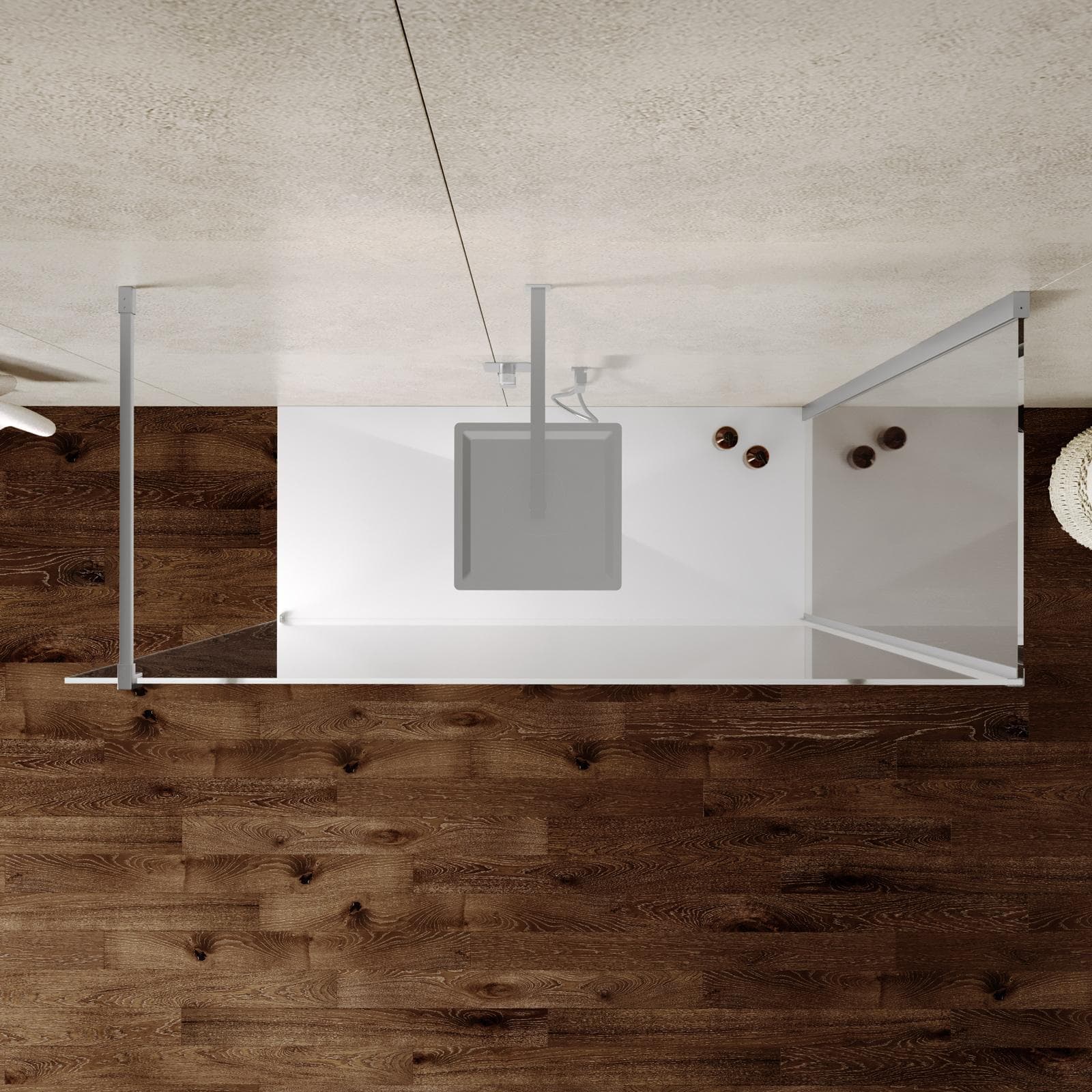 Box doccia walk-in 70x170 cm angolare con vetro trasparente e profilo cromo 200h - Keep