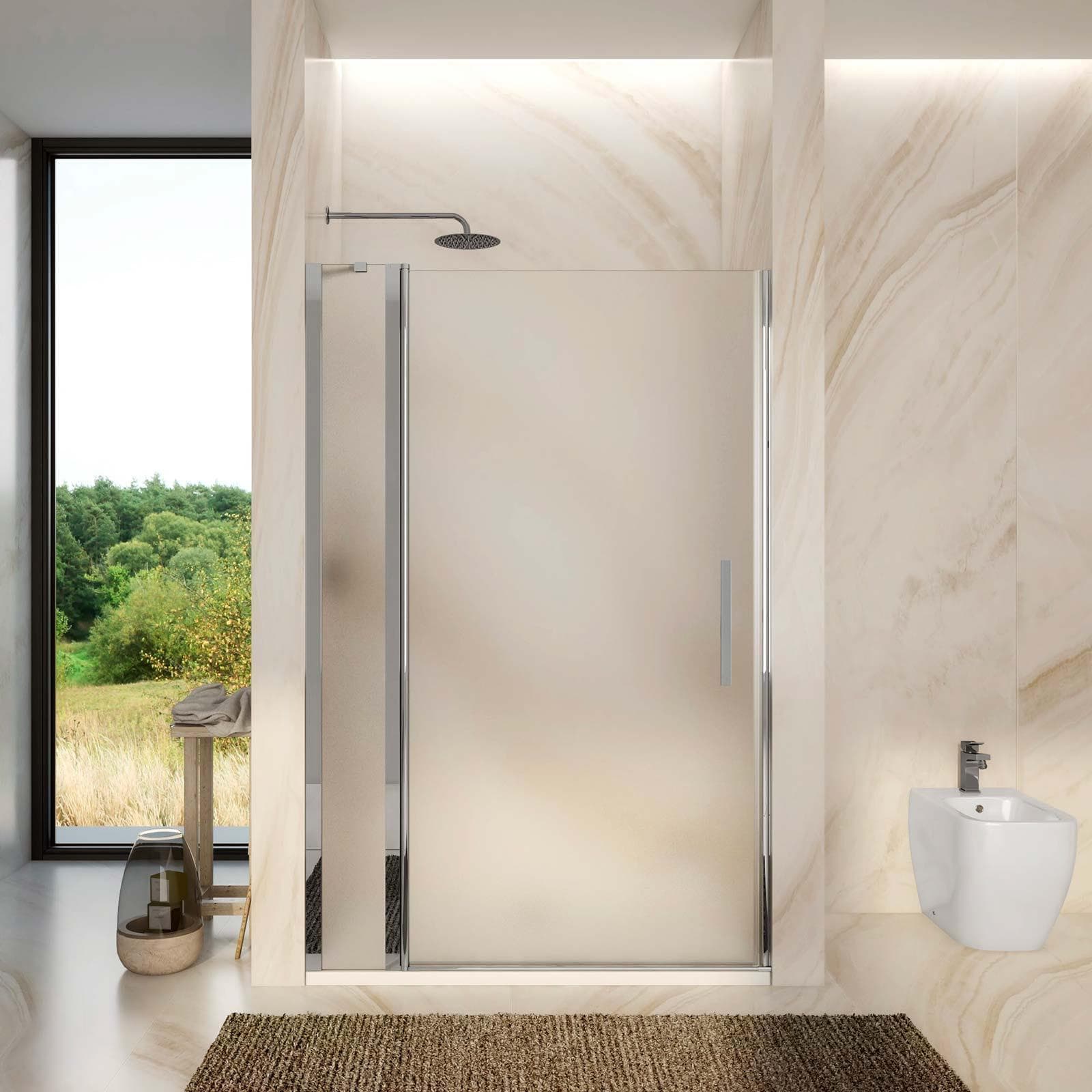 Box doccia nicchia 110cm 85 battente + 25 giunto opaco 190h - Nilo