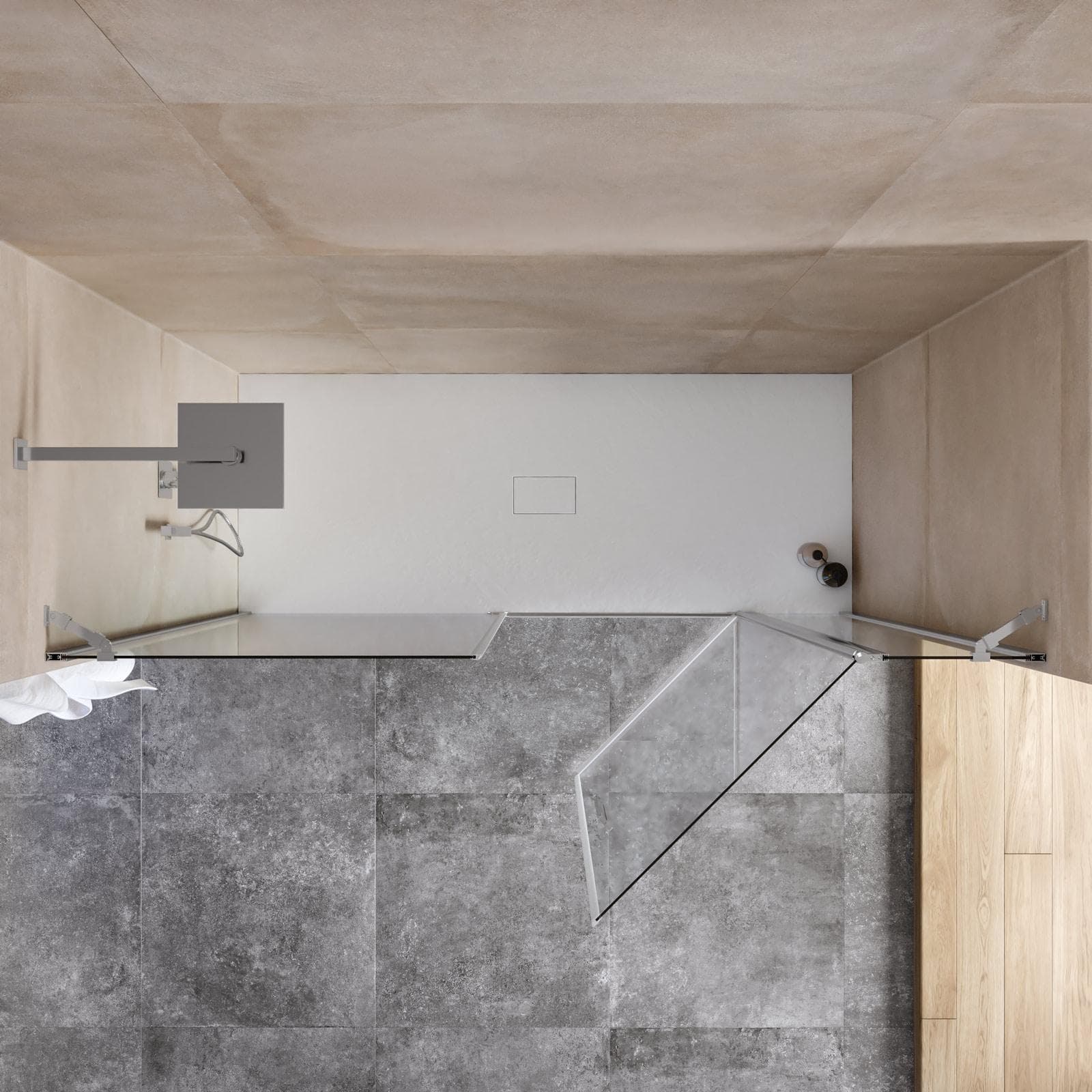 Box doccia nicchia 200 cm 45 giunto + 65 battente + 90 fisso con vetro temperato trasparente e profilo cromo 195h - Nilo