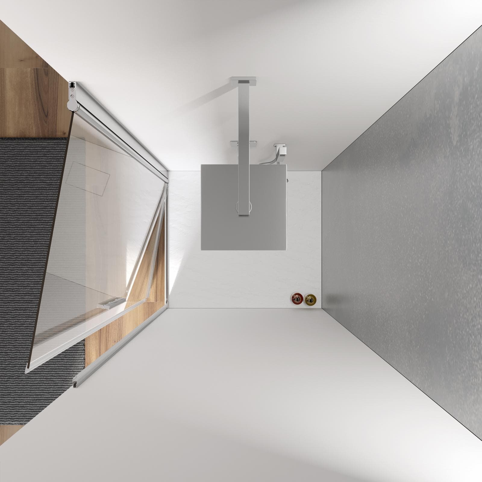 Box doccia nicchia 70 cm battente con vetro trasparente e profilo cromo 195h - Nilo