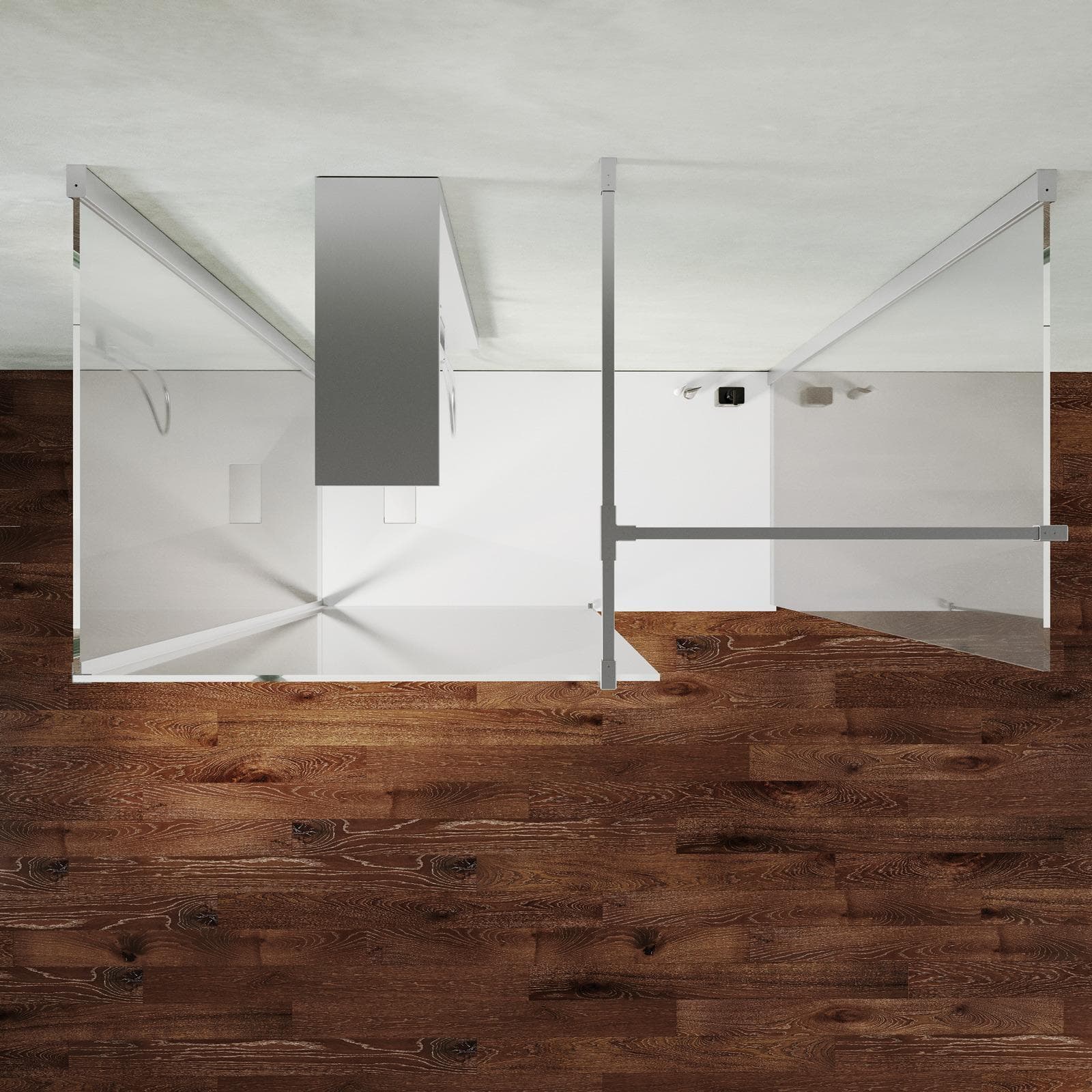 Box doccia tre lati 70x90x70 cm con vetro temperato trasparente anticalcare 200h - Keep