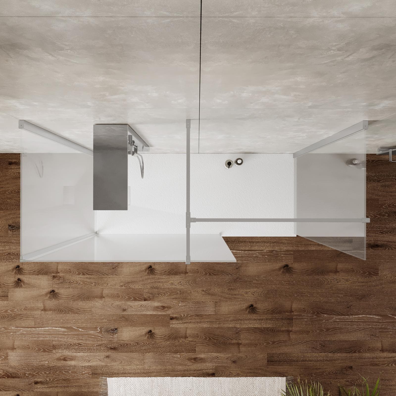 Box doccia 90x120x90 cm tre lati con vetro anticalcare trasparente e profilo cromo 200h - Keep