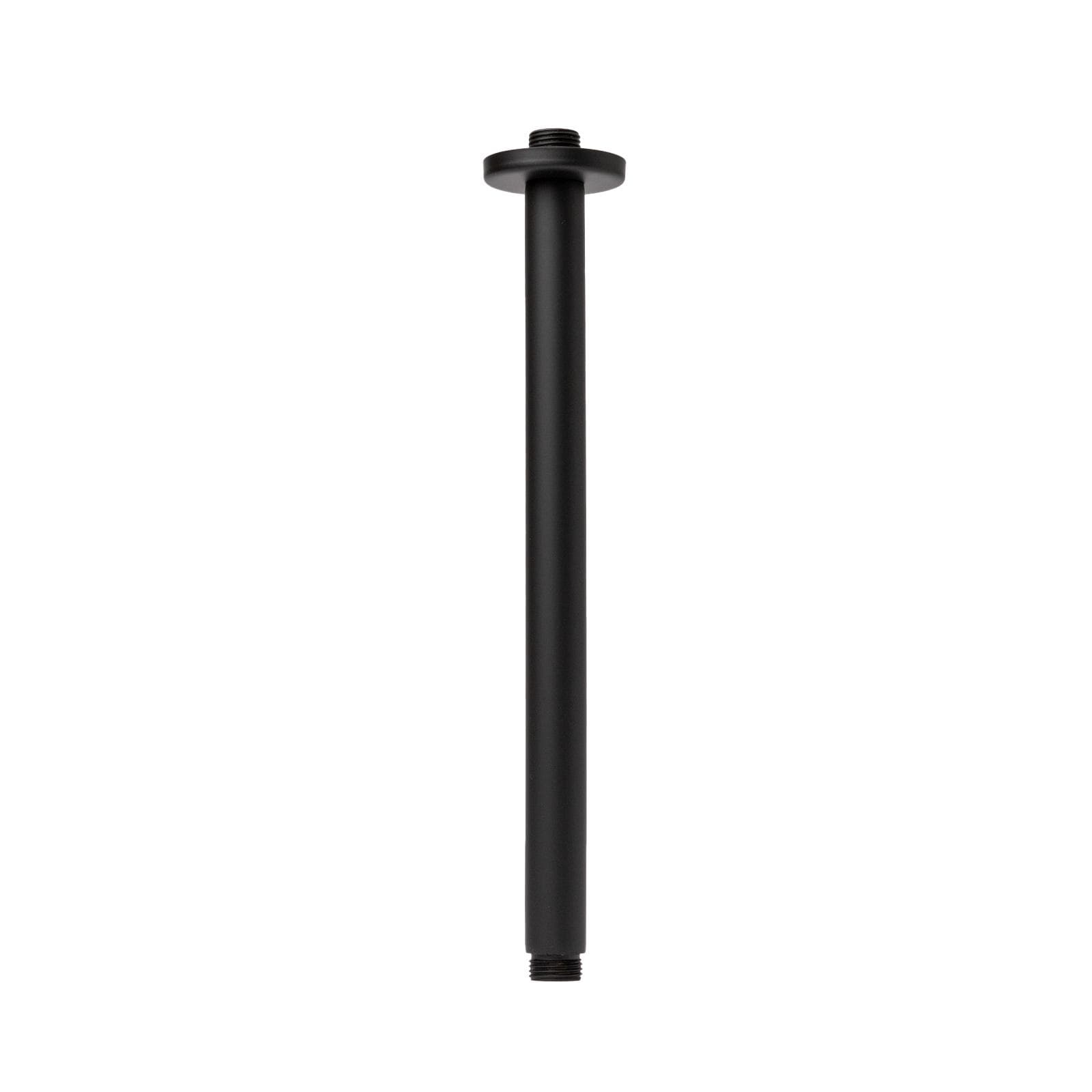 Braccio doccia a soffitto tondo 30 cm D 2,3 cm nero opaco