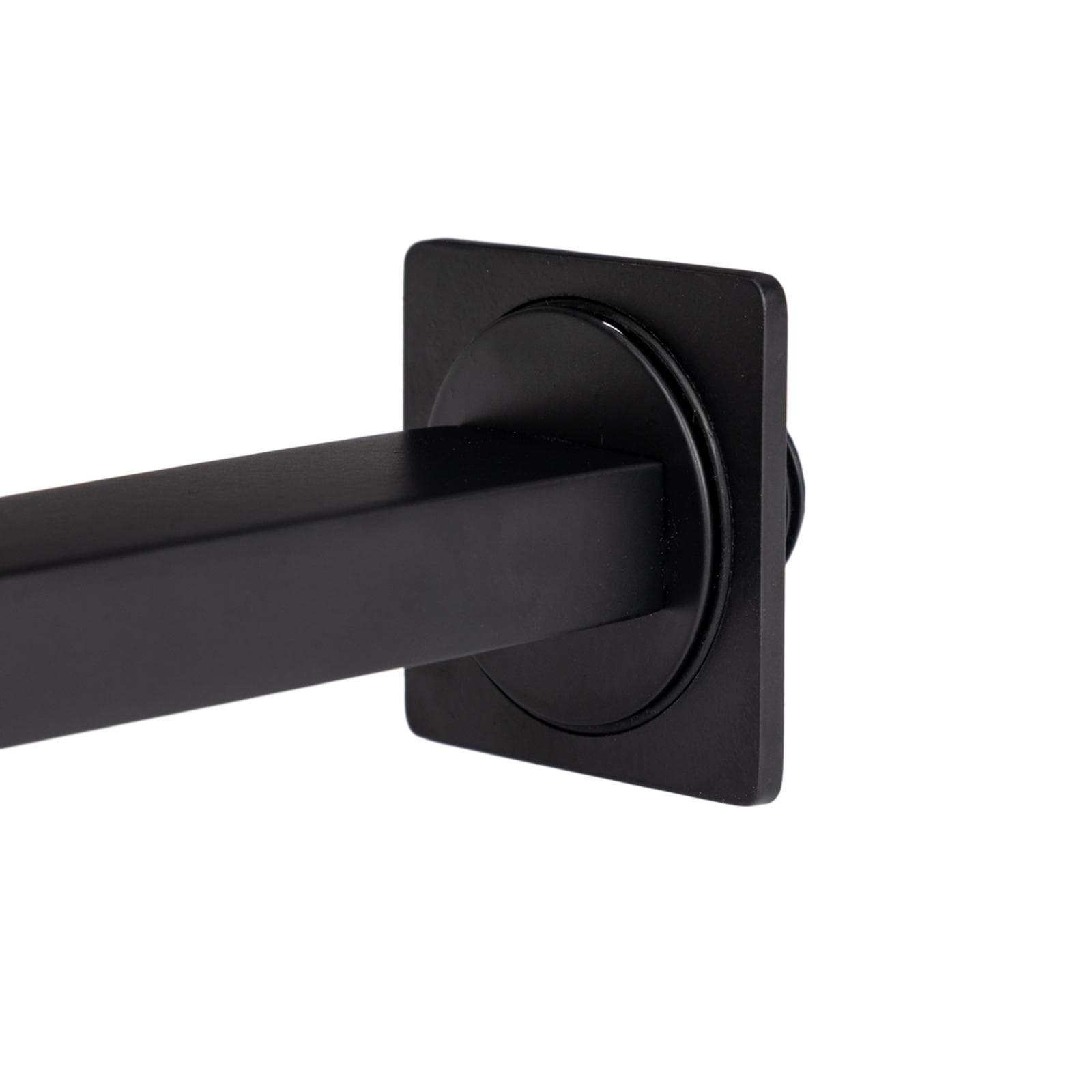 Braccio doccia nero opaco 40 cm con sezione rettangolare ultrasottile per soffione